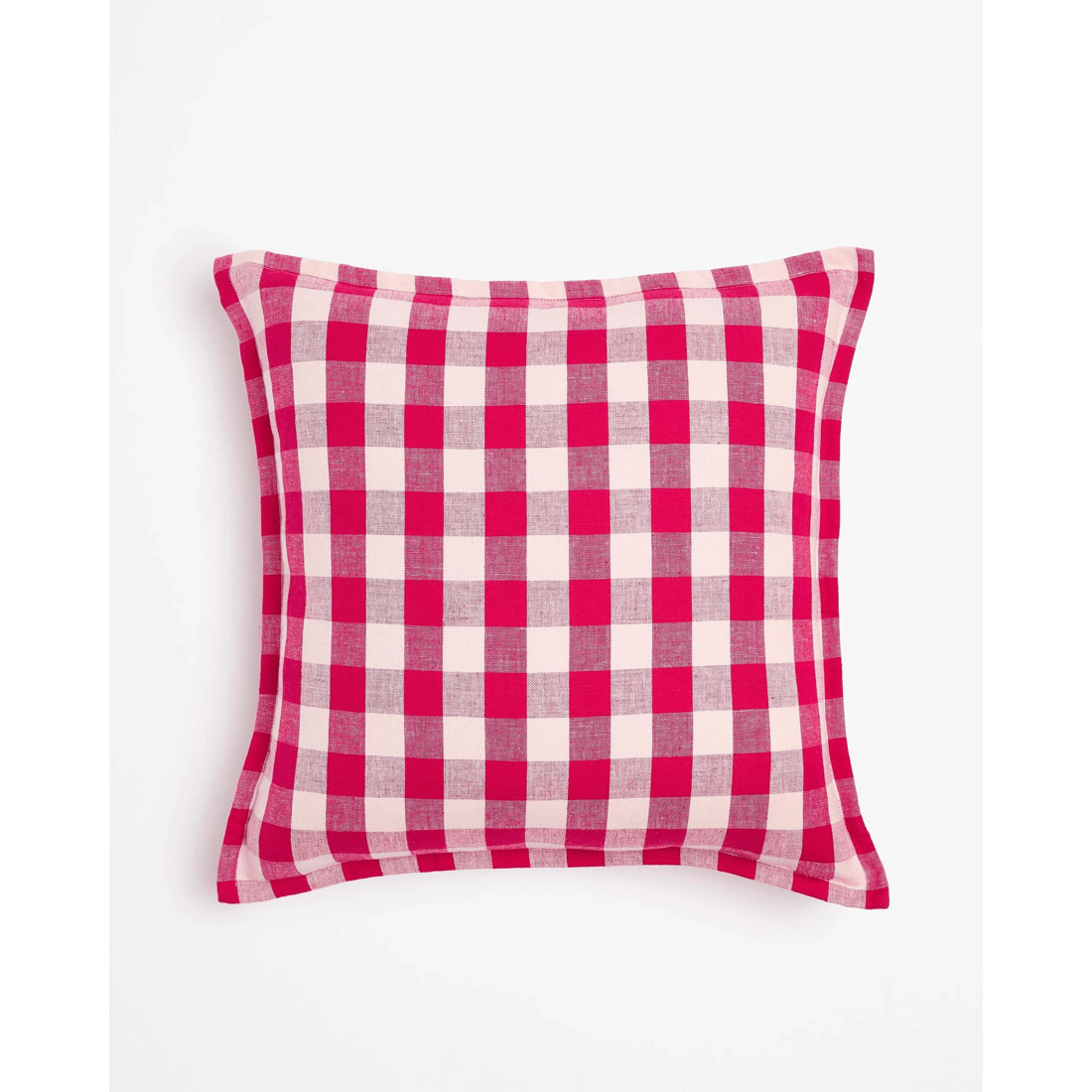1 Target Sutton Linen Cotton YD Gingham Cushion - Pink, 1 of 4