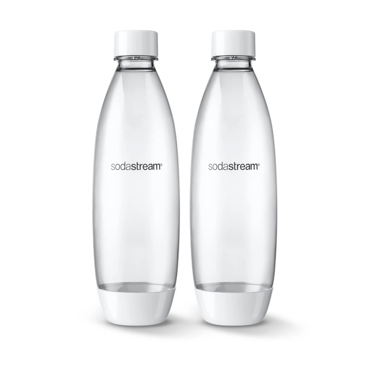 1 2 Pack 1L SodaStream White Fuse Bottles