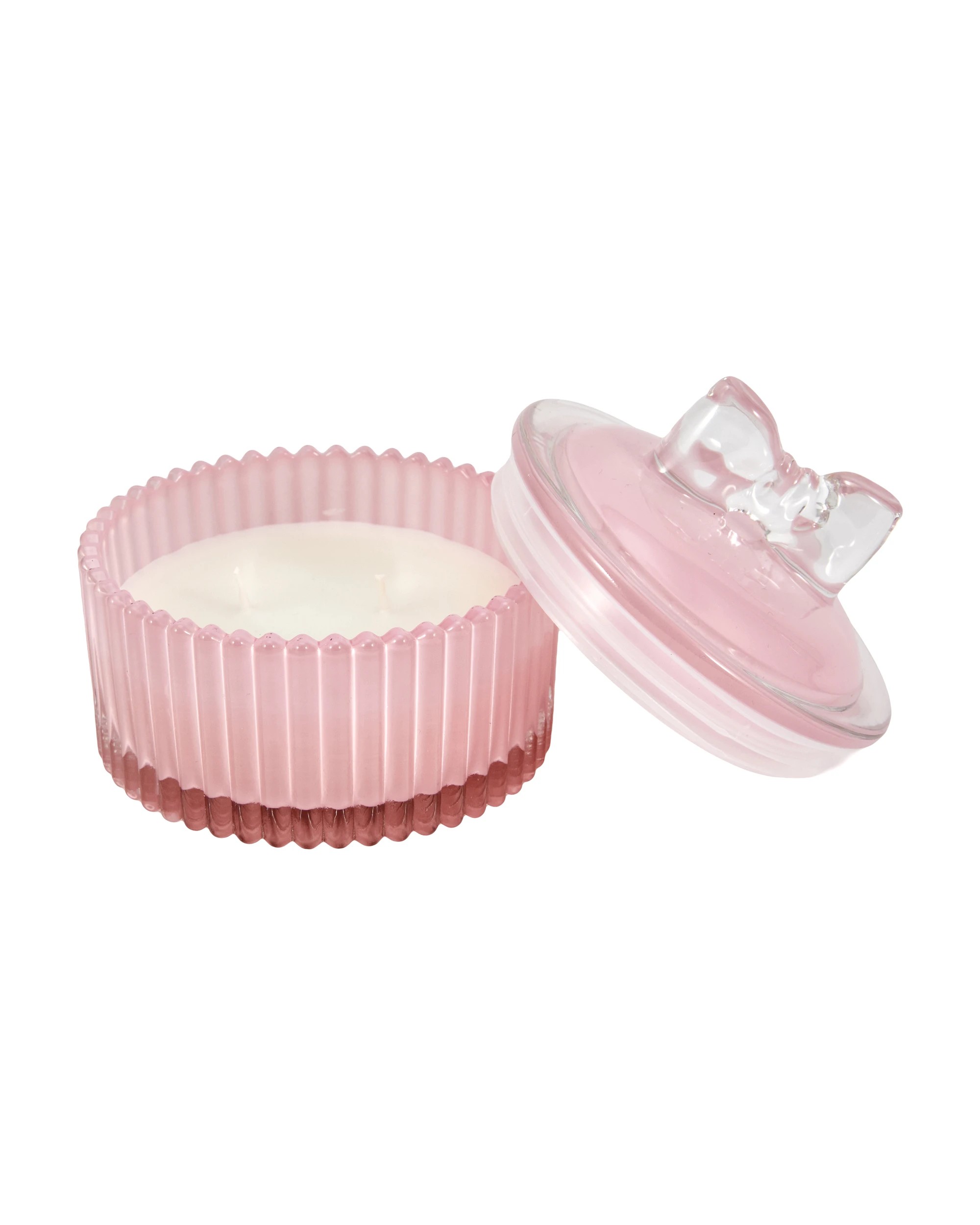 5 Pink Bow Lid Glass Candle, 5 of 6