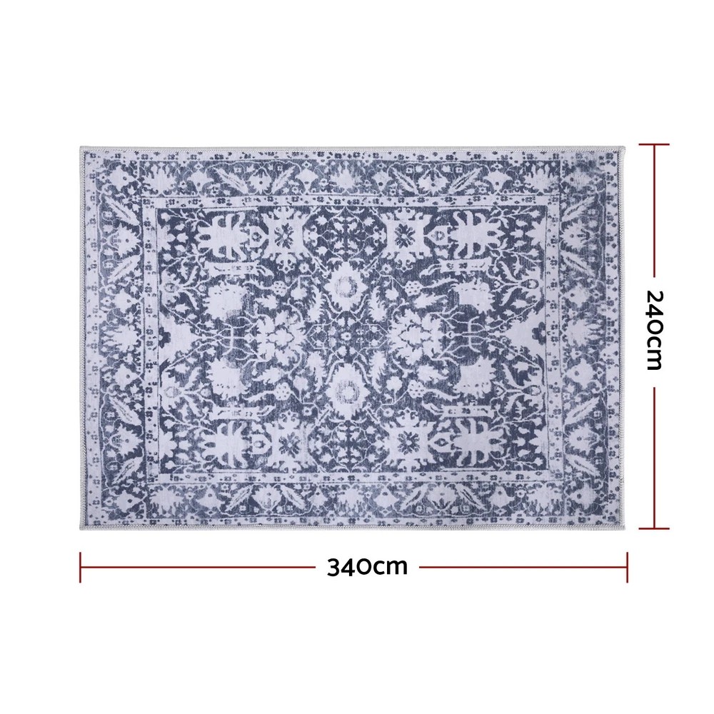 2 Artiss Floor Rug 240X340cm Soft Velvet Washable Modern Area Rug Floor Carpet - Blue, 2 of 2