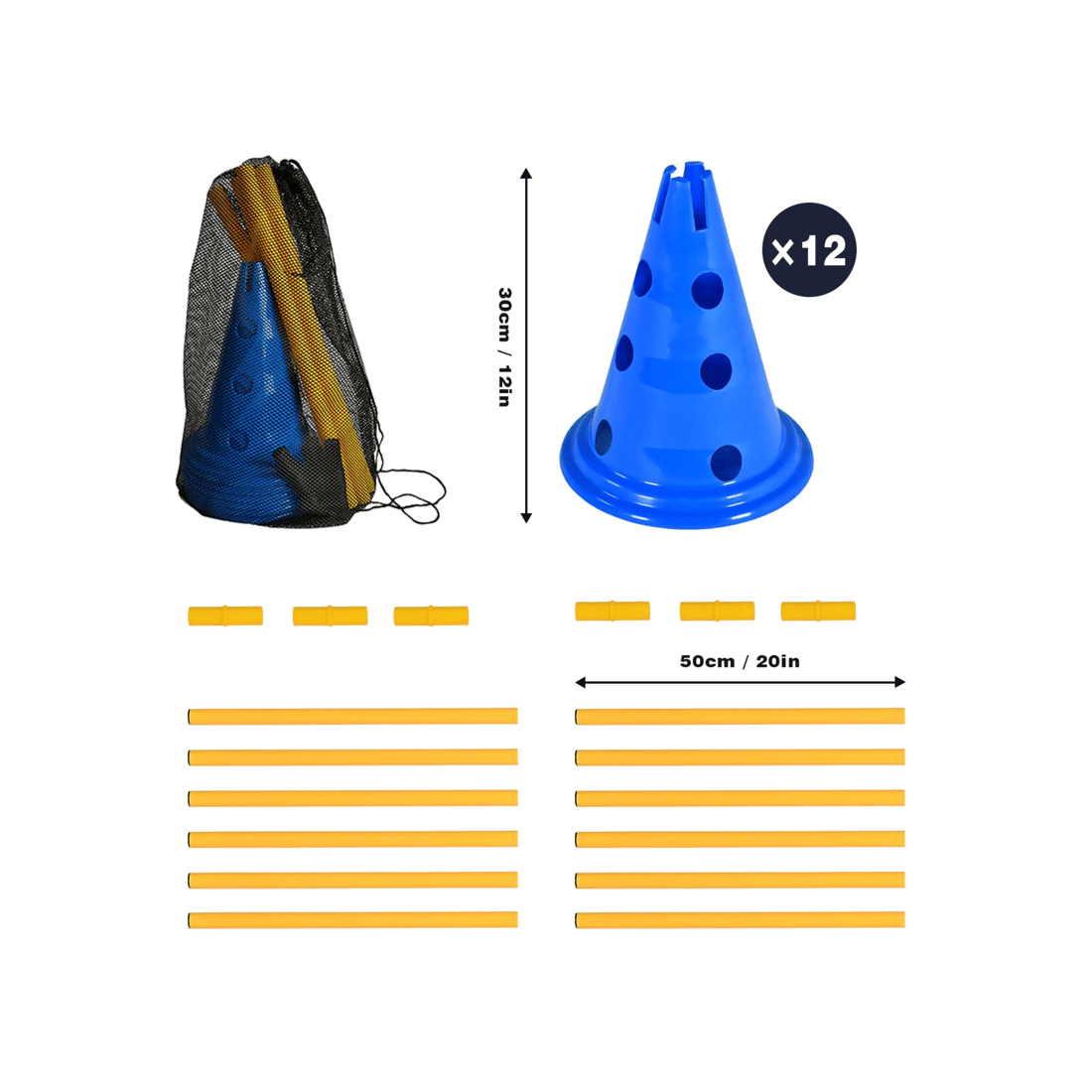 7 Advwin 6 Set Dog Agility Hurdle Cone Set, 7 of 7