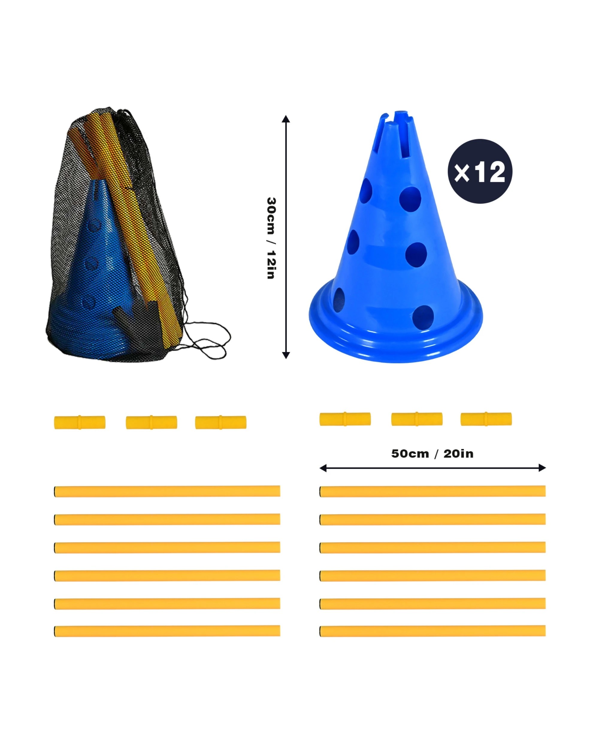 7 Advwin 6 Set Dog Agility Hurdle Cone Set, 7 of 7