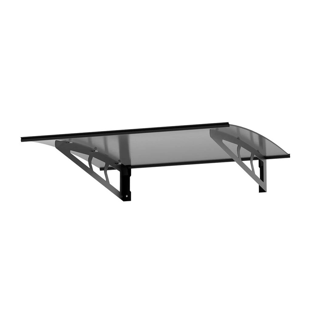 3 Instahut Window Door Awning Canopy 1mx1m  Solid Sheet Metal - Grey, 3 of 3