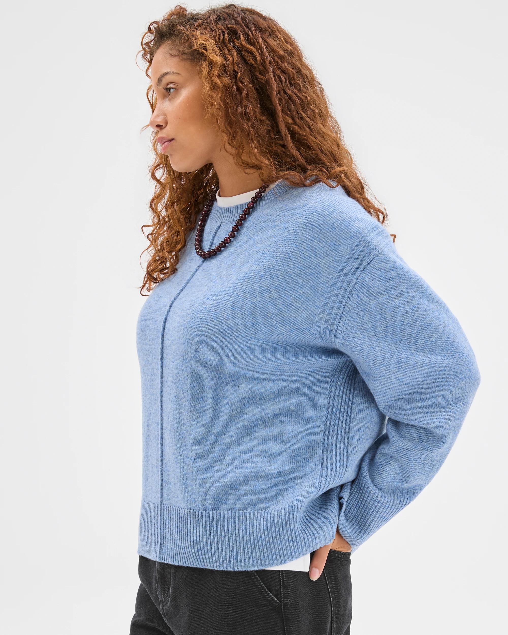 6 Target Woman Lambswool Long Sleeve Sweater MINERAL MIST, 6 of 7
