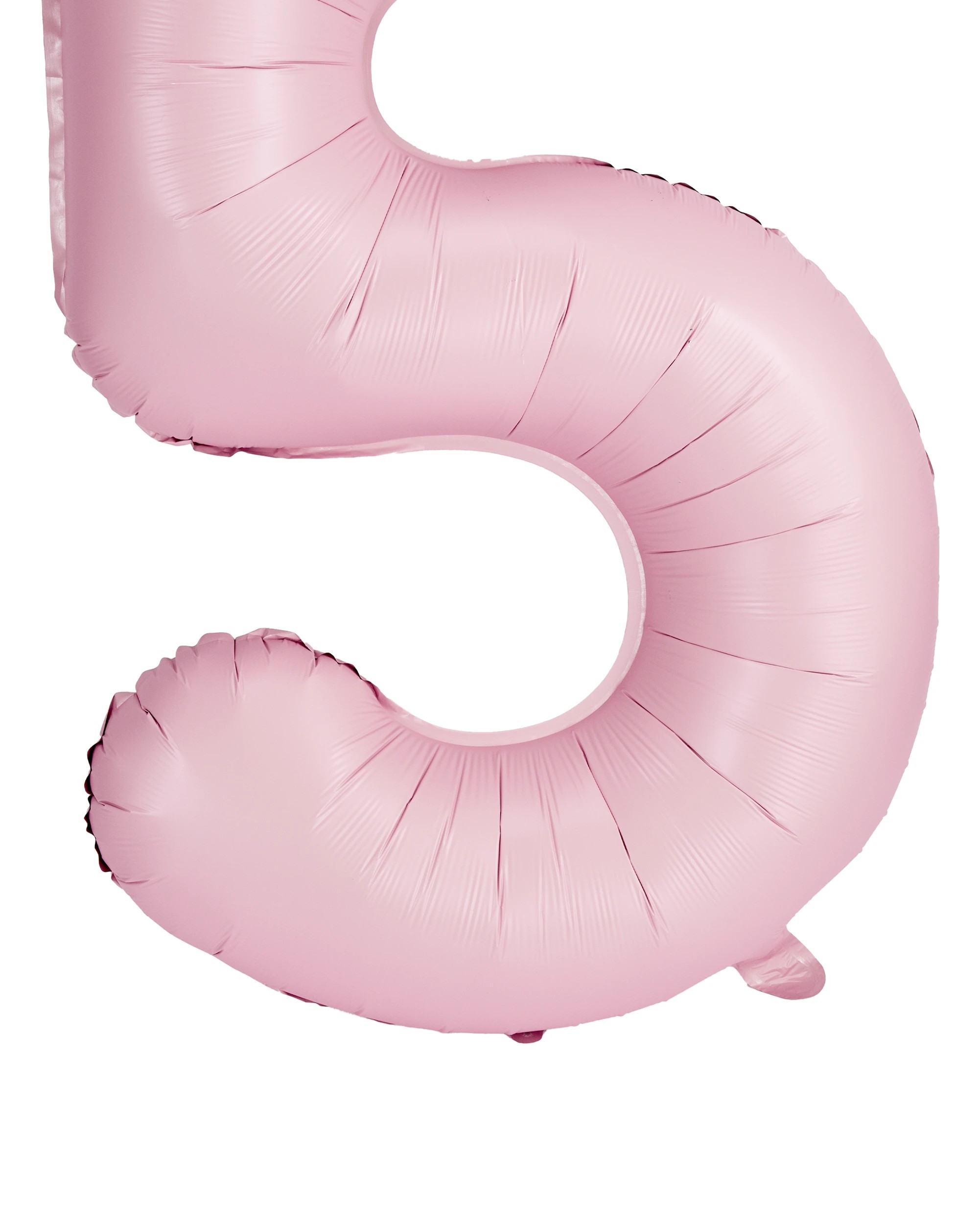 3 Giant Matte Pink Number 5 Foil Balloon, 3 of 5