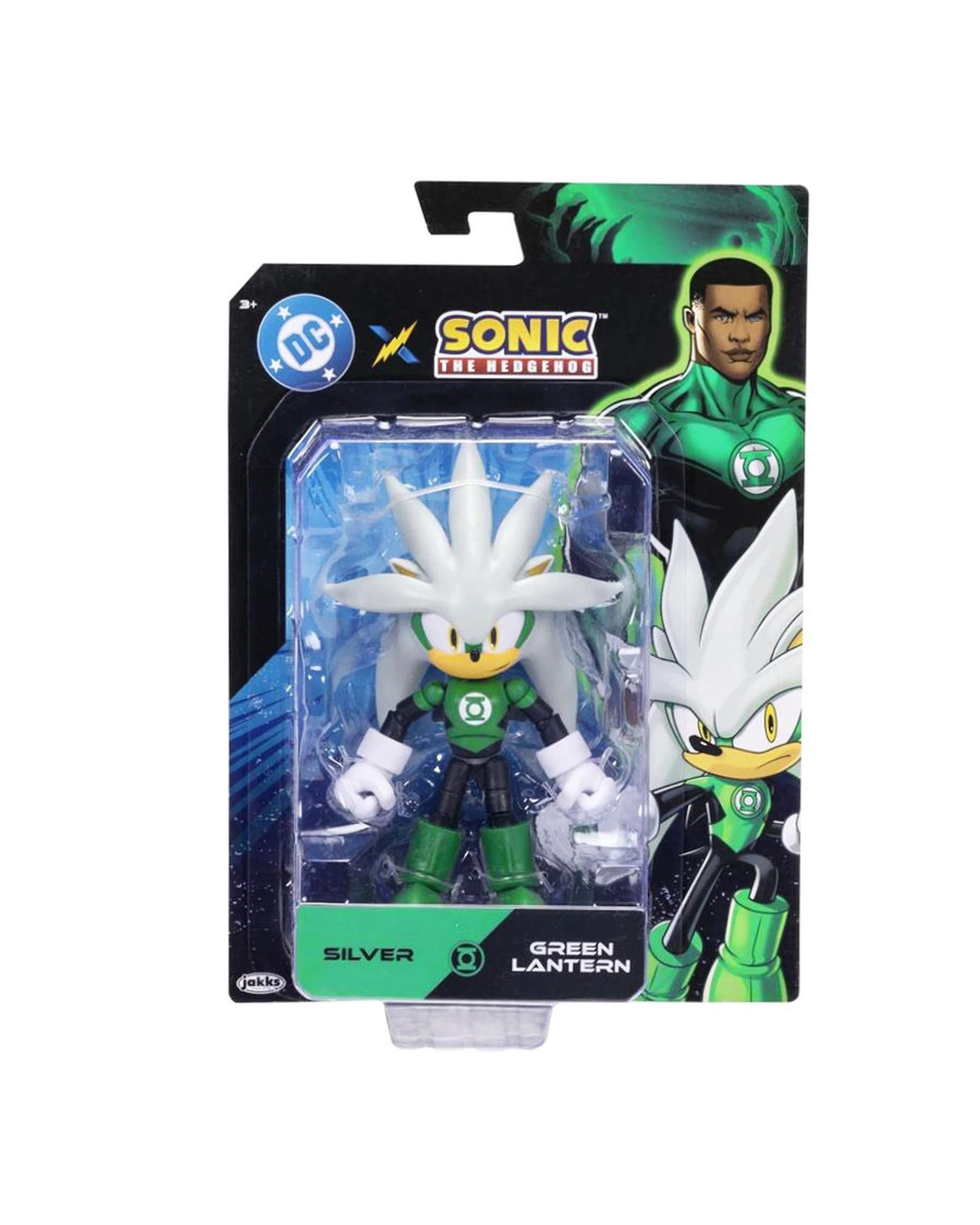 1 Sonic the Hedgehog X DC Silver as Green Lantern 2.5 inch Action Figure, 1 of 3