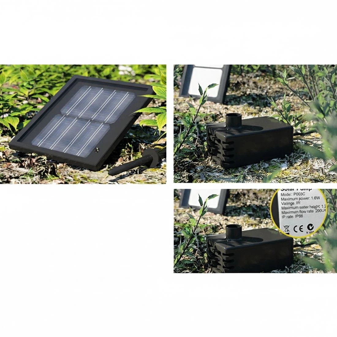 6 Gardeon Solar Water Feature 3-Tier Fountain with Pump Kit Bird Bath 93CM Ivory - Beige, 6 of 8