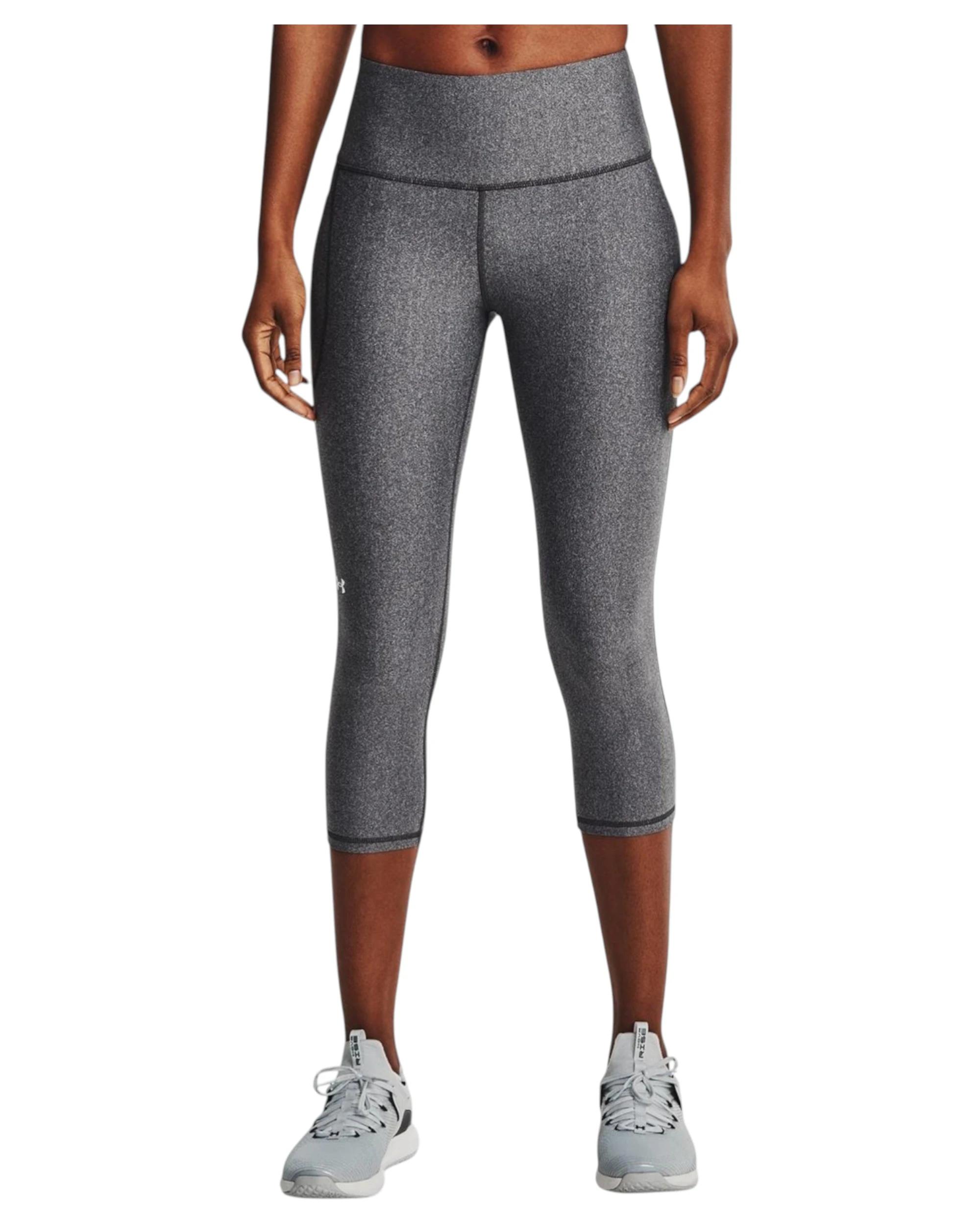 2 Under Armour Womens Hi Tech Capris Charcoal Leggings CHARCOAL, 2 of 6