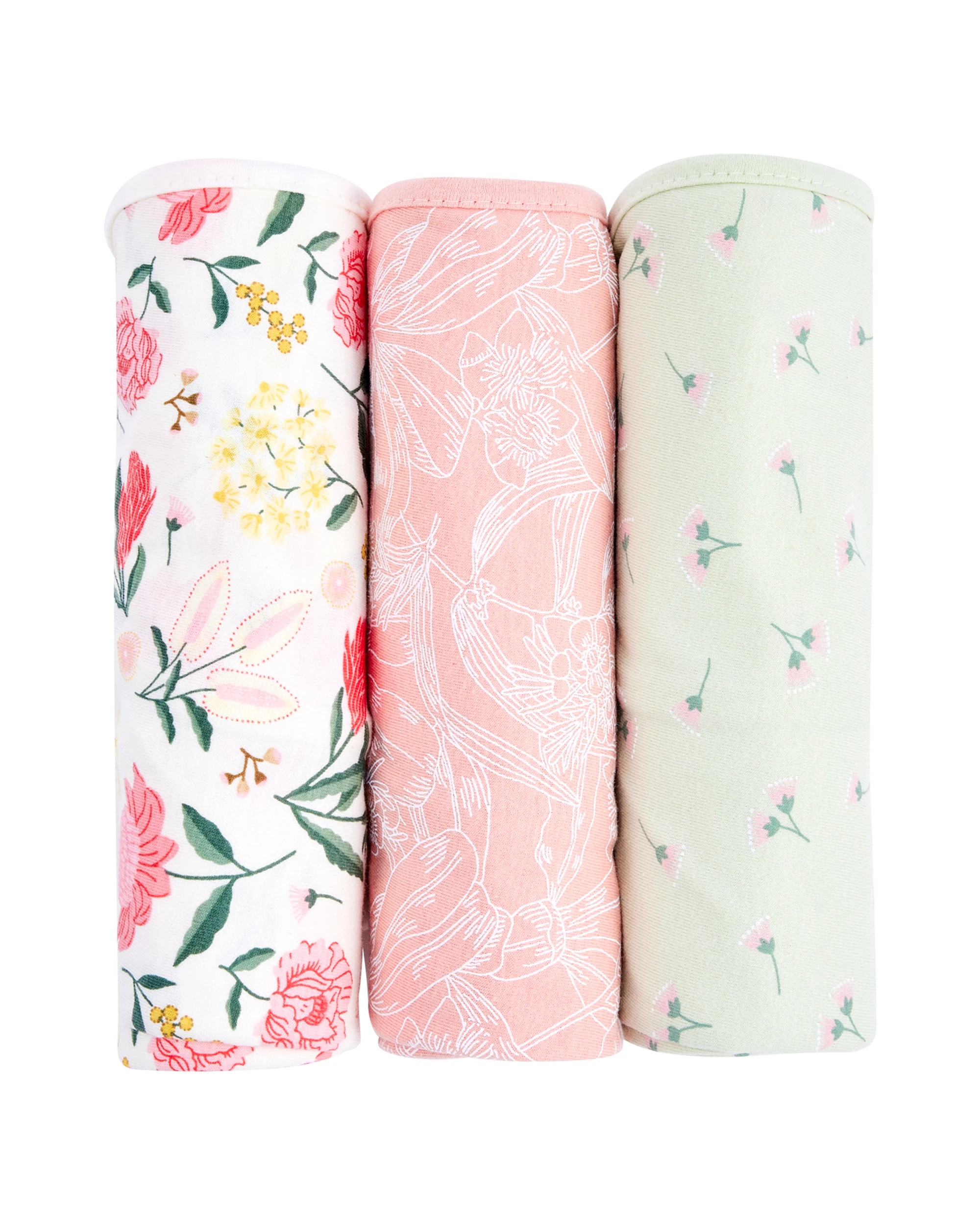 3 3 Pack Organic Cotton Jersey Wraps, 3 of 6