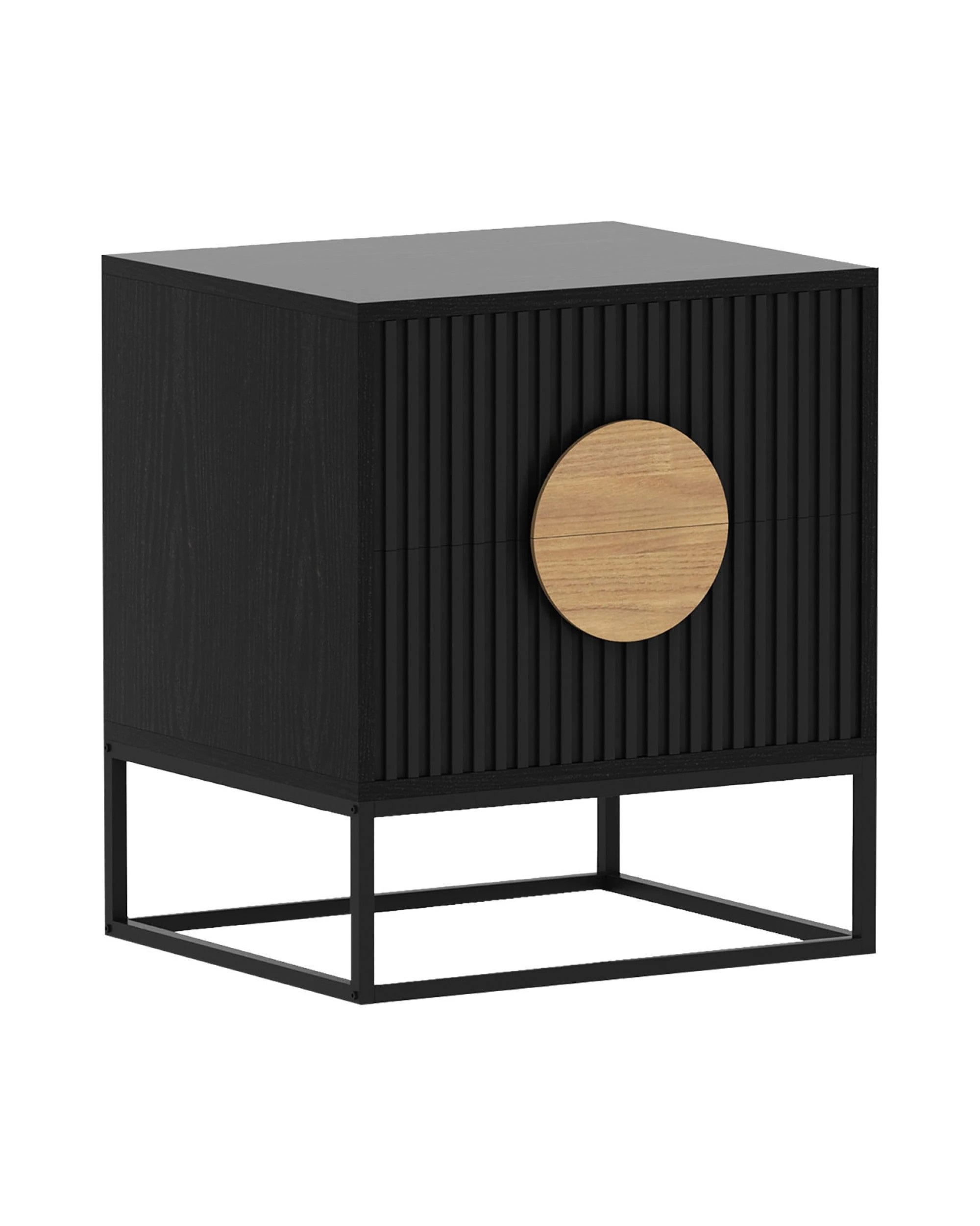 1 Sarantino Silvia Bedside Table with 2 Drawers, 1 of 6