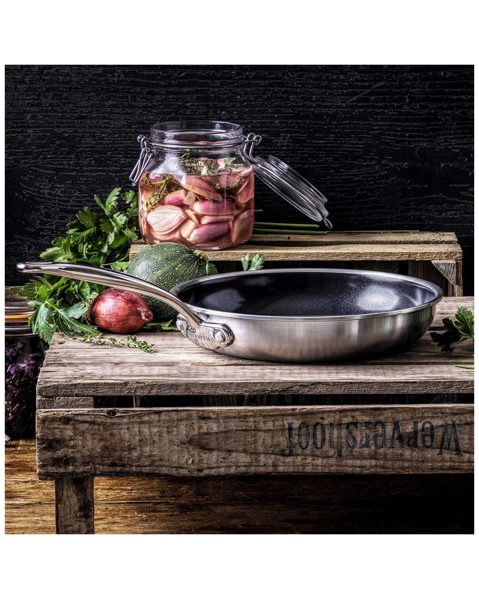 2 Greenpan Premiere Stainless Steel Open Frying Pan 28cm Home Kitchen Cooking
 - Silver, 2 of 6