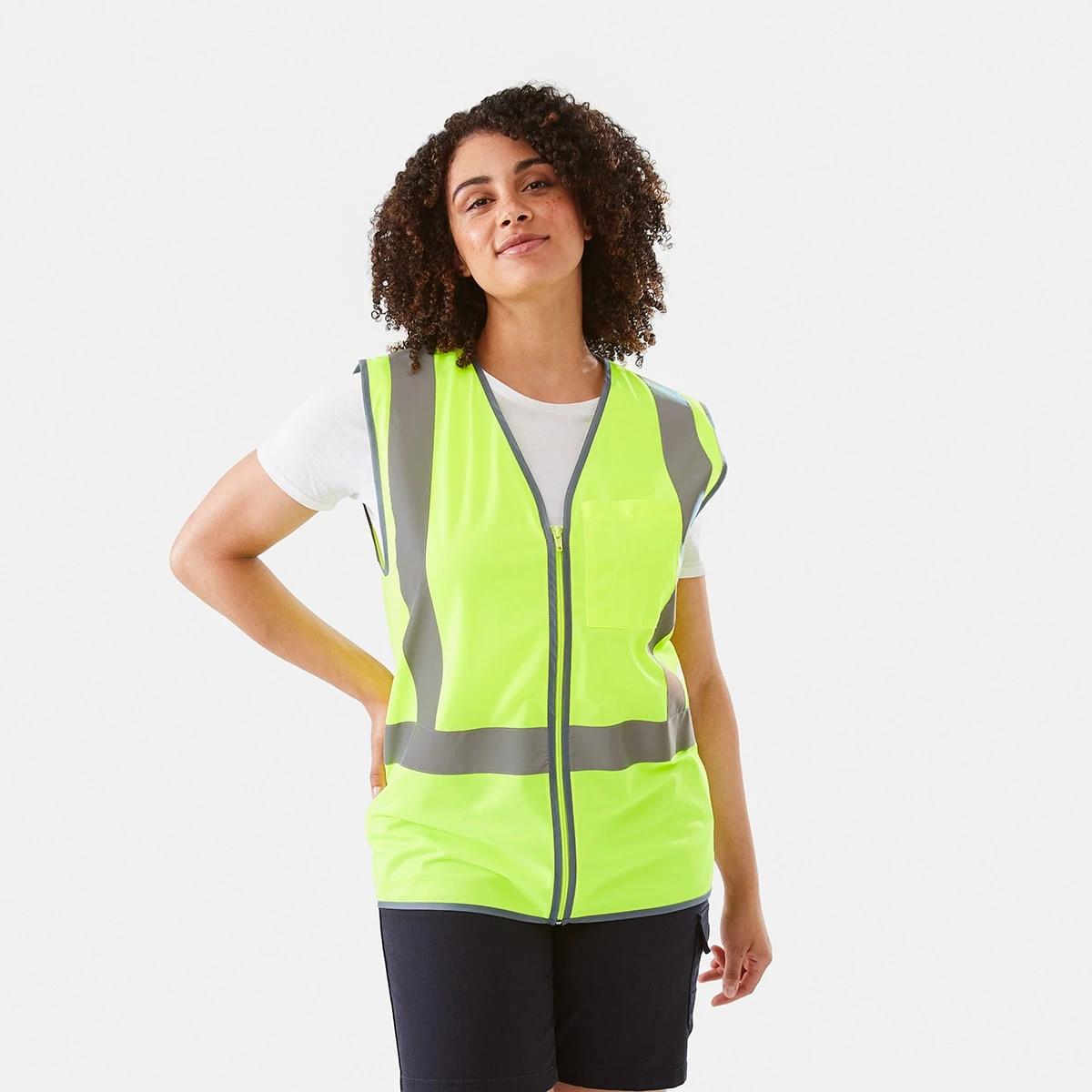 2 Workwear Hi-Visibility Vest FLURO YELLOW, 2 of 10