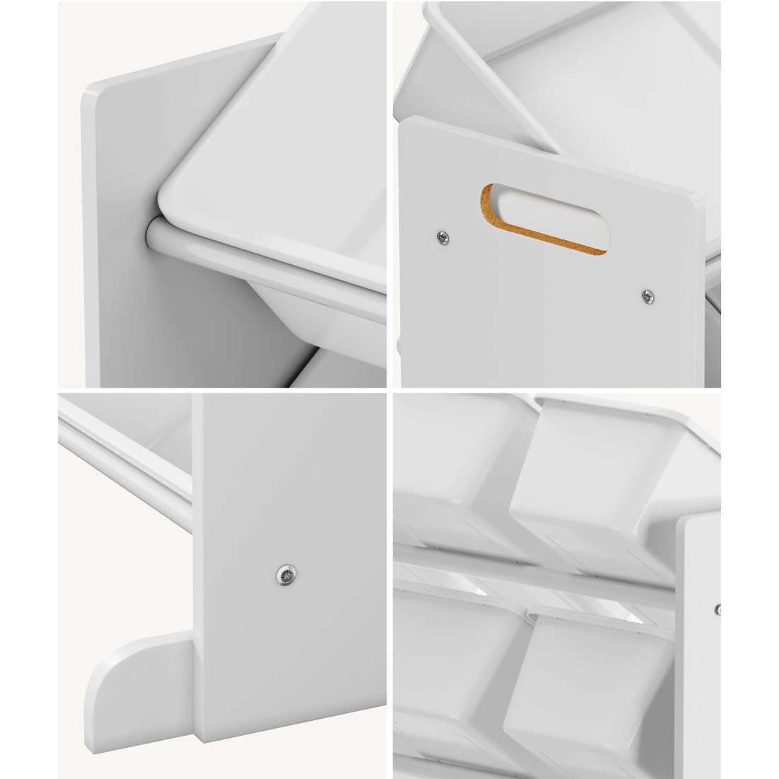 4 Oikiture Kids Toy Box Organiser 16 Bins Display Shelf Removable Drawer - White, 4 of 9