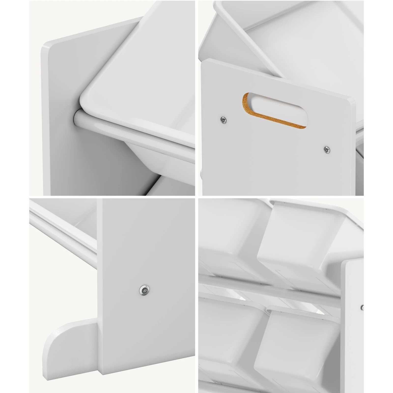 4 Oikiture Kids Toy Box Organiser 16 Bins Display Shelf Removable Drawer - White, 4 of 9