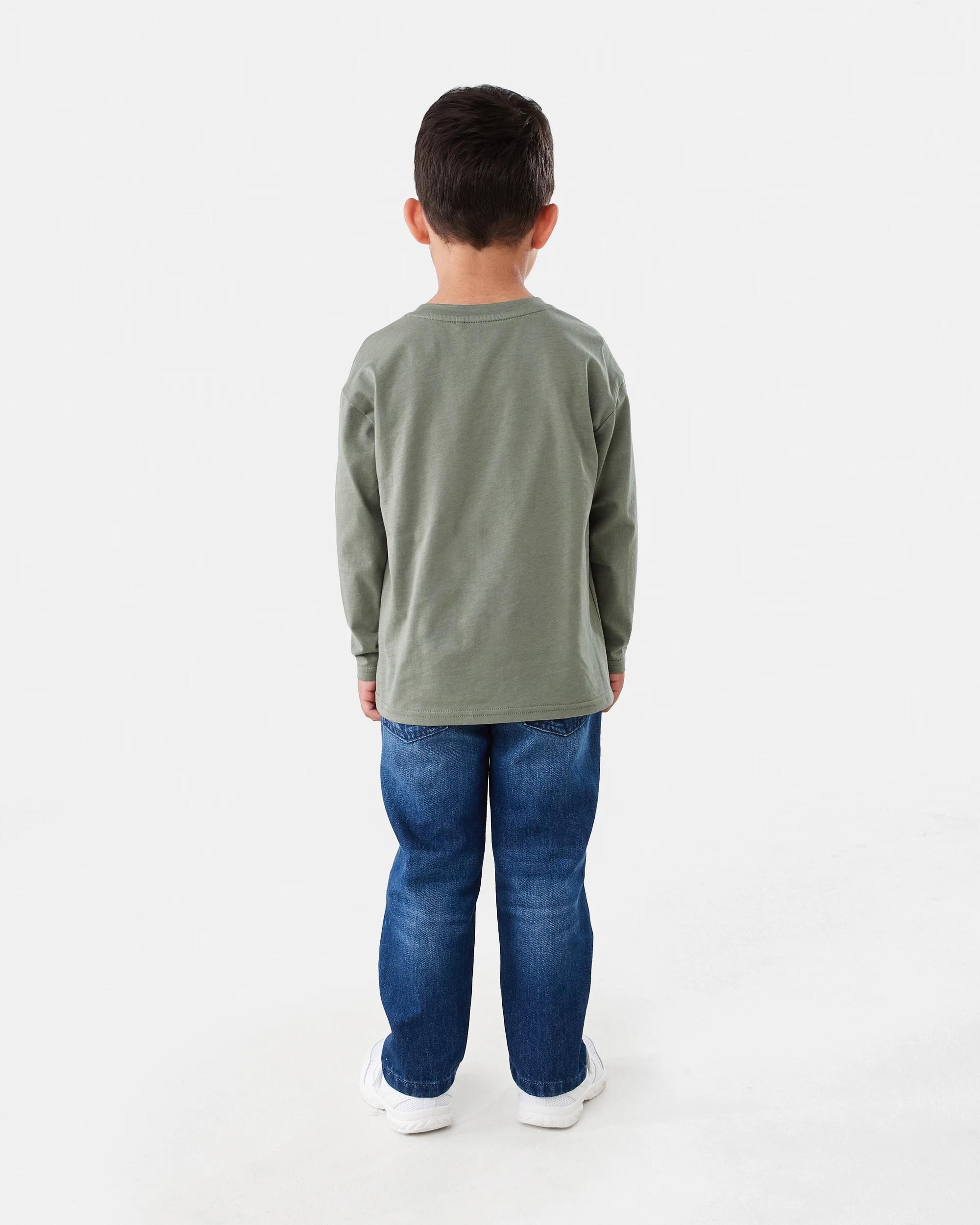 8 Long Sleeve Print T-shirt Grn Dino, 8 of 8