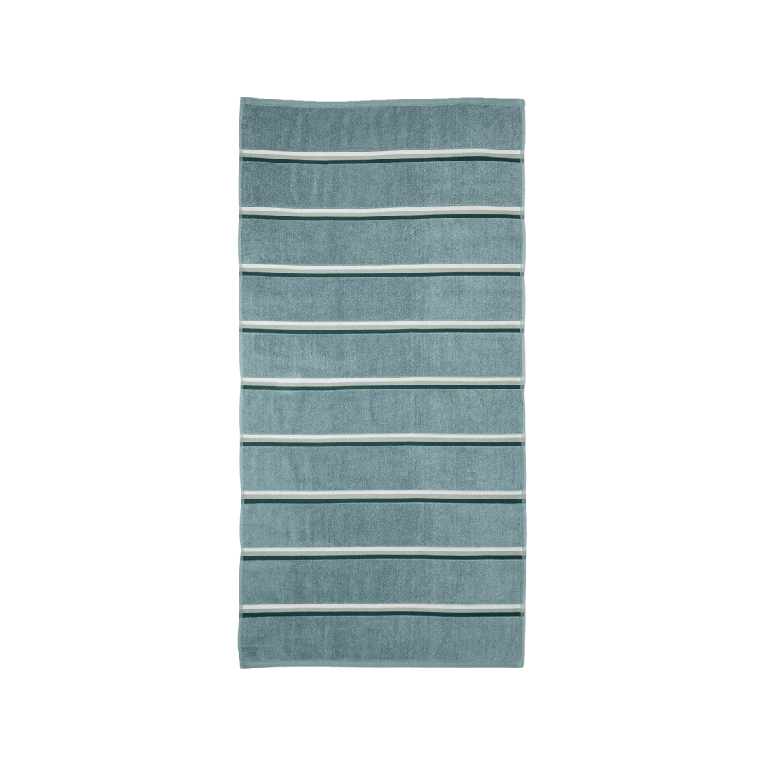 3 Stripe Reversible Cotton Bath Towel - Blue, 3 of 5