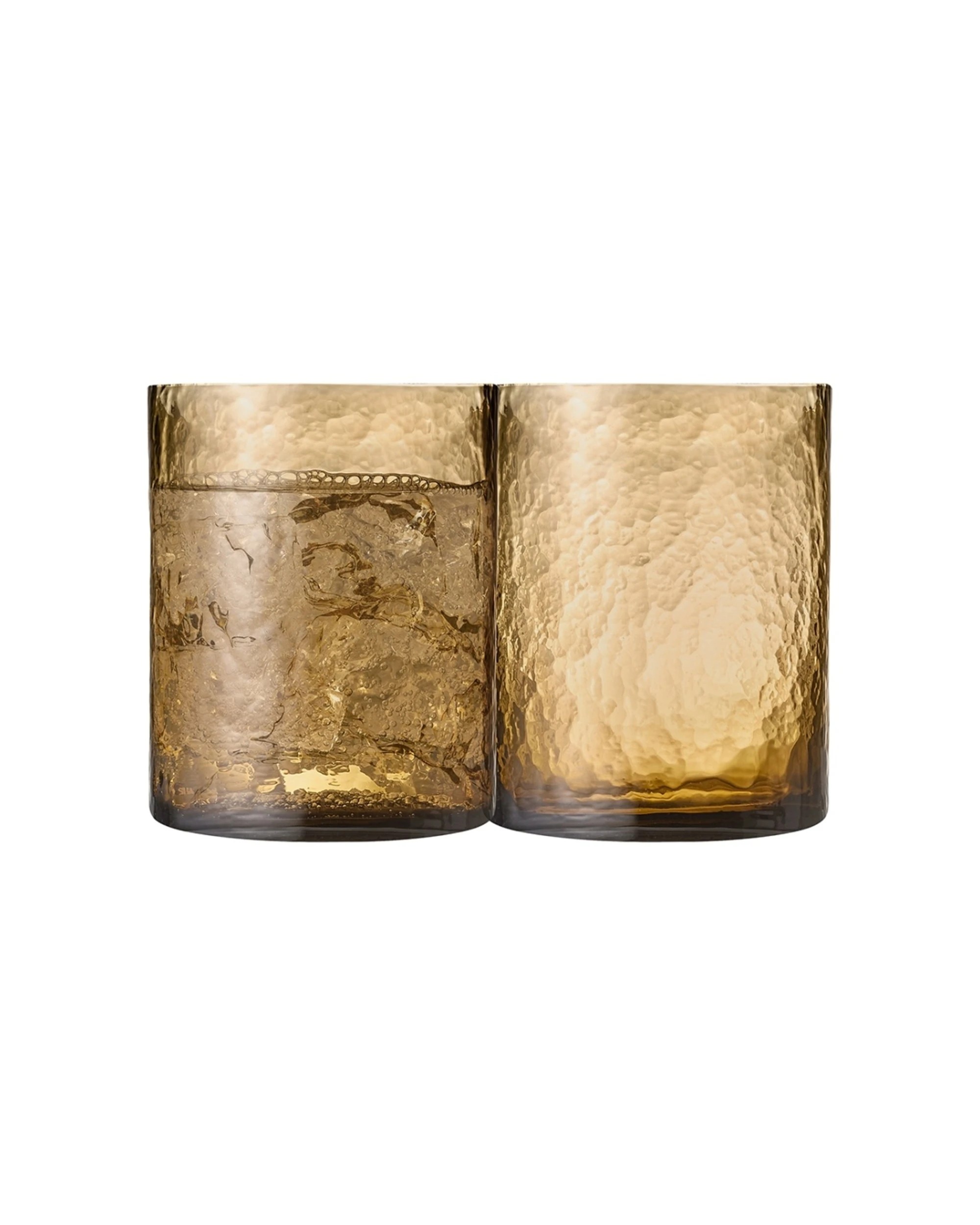 3 Ecology 4pc Equinox Textured Tumbler Glass Set 370ml Hand-Formed Sienna Warm - Orange, 3 of 4