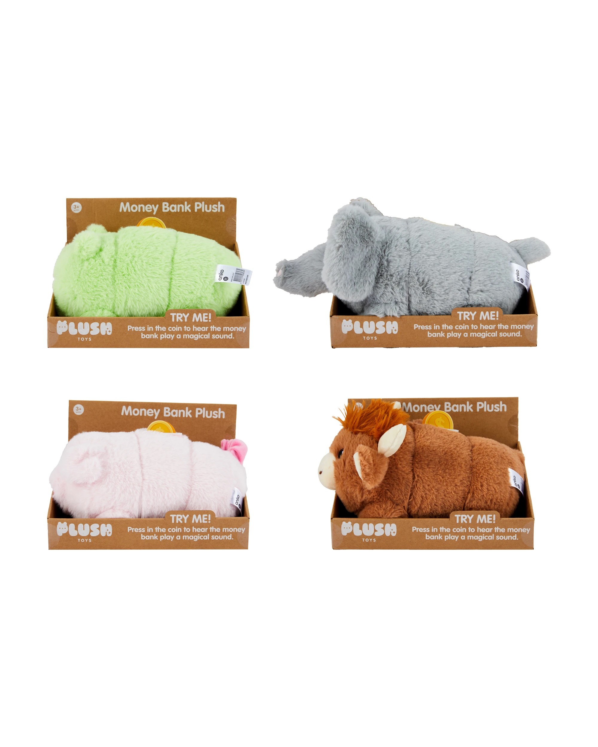3 Money Bank Plush - Assorted, 3 of 3