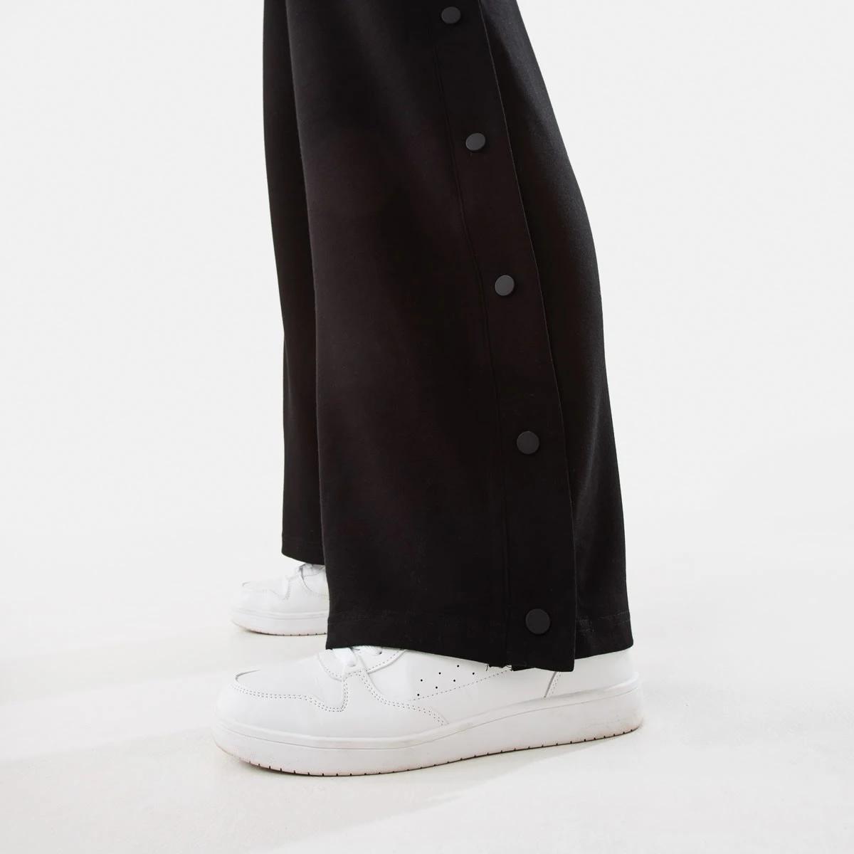 6 Active Womens Snap Trackpants Black, 6 of 7