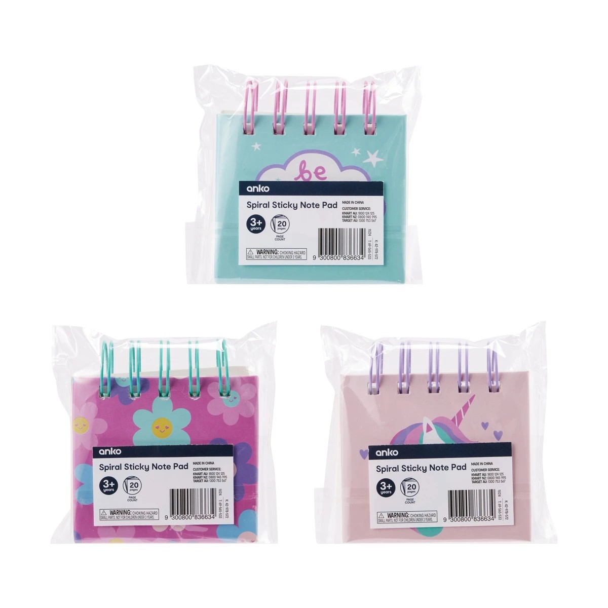 7 Spiral Sticky Note Pad - Assorted, 7 of 7