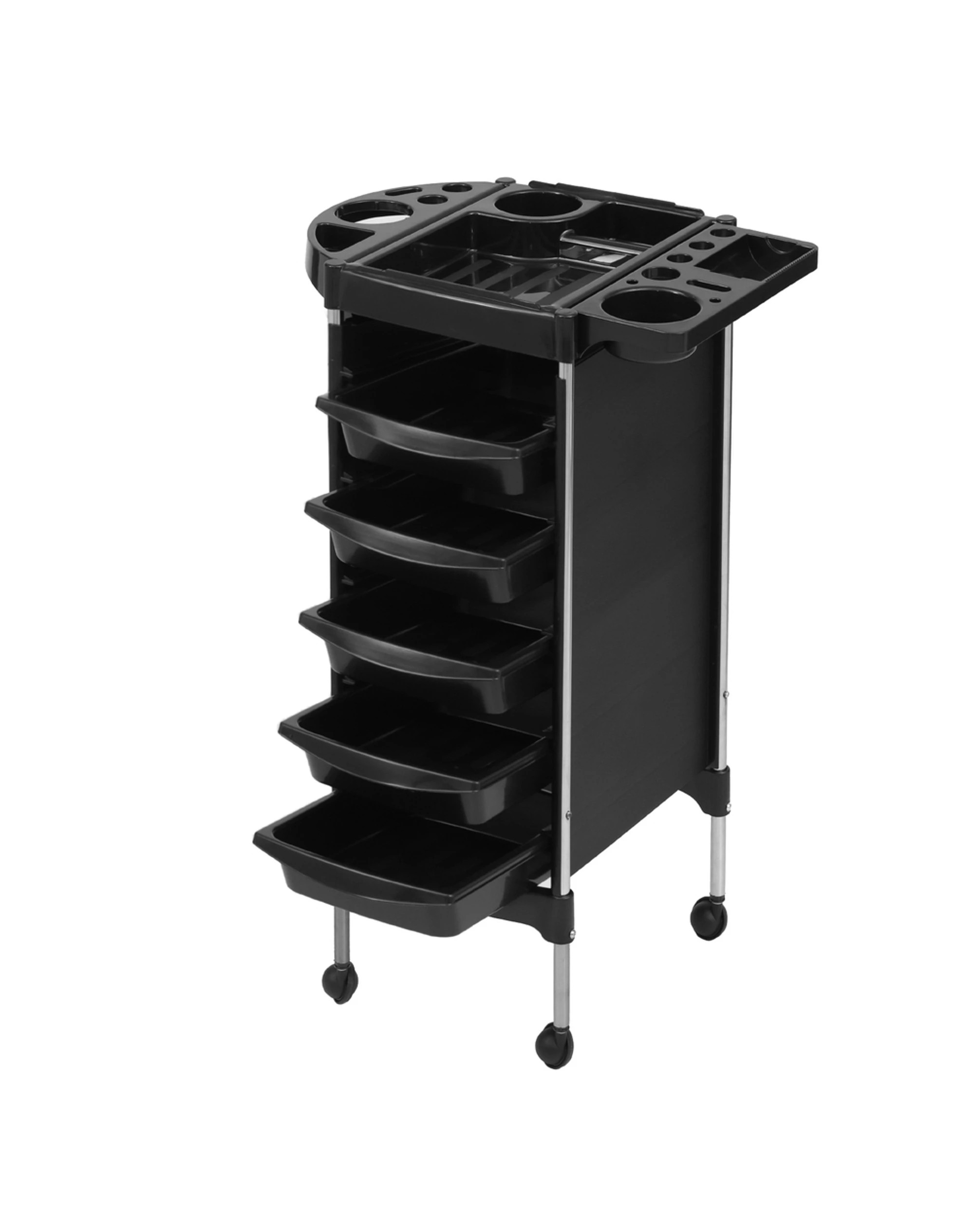 1 Embellir Salon Trolley Cart Spa Beauty Rolling Tray Hairdressing Storage 6 Tiers - Black, 1 of 5