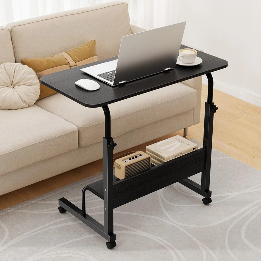 3 Artiss Laptop Desk Portable Sit Stand Desks Height Adjustable Workstation 80CM - Black, 3 of 4
