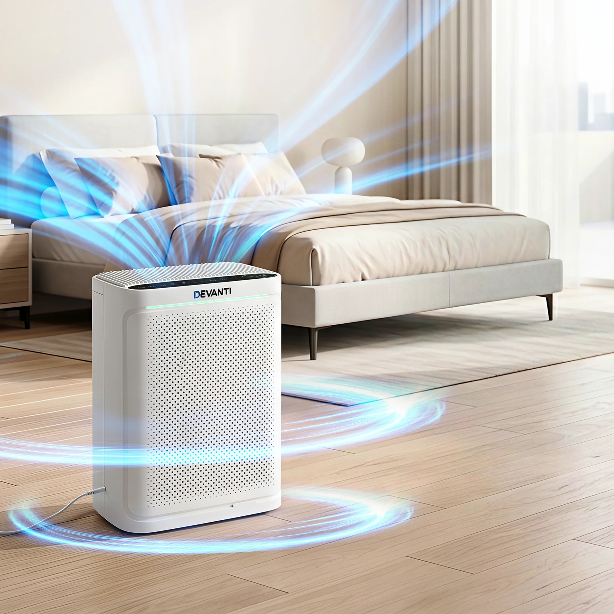 6 Devanti Air Purifier 4 Fan Speed - White, 6 of 9
