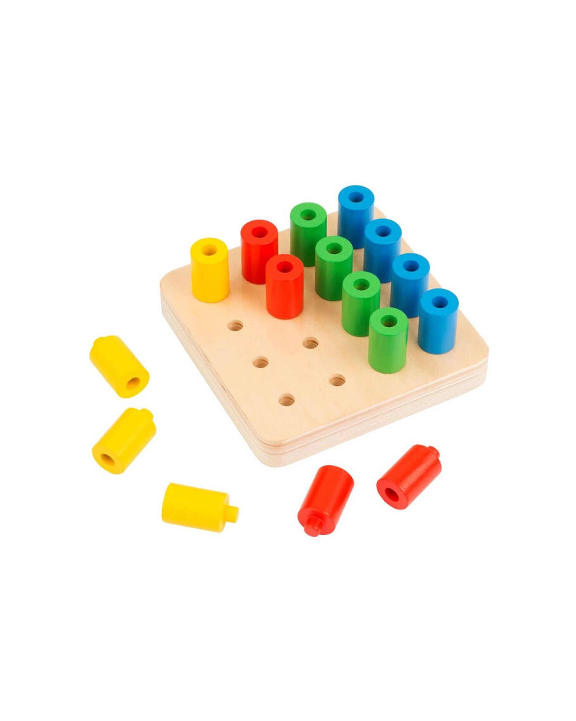 1 EDUCO Place The Cylinder Pegging Board Educational Toy 3 Years And Over Wooden - Multi, 1 of 3