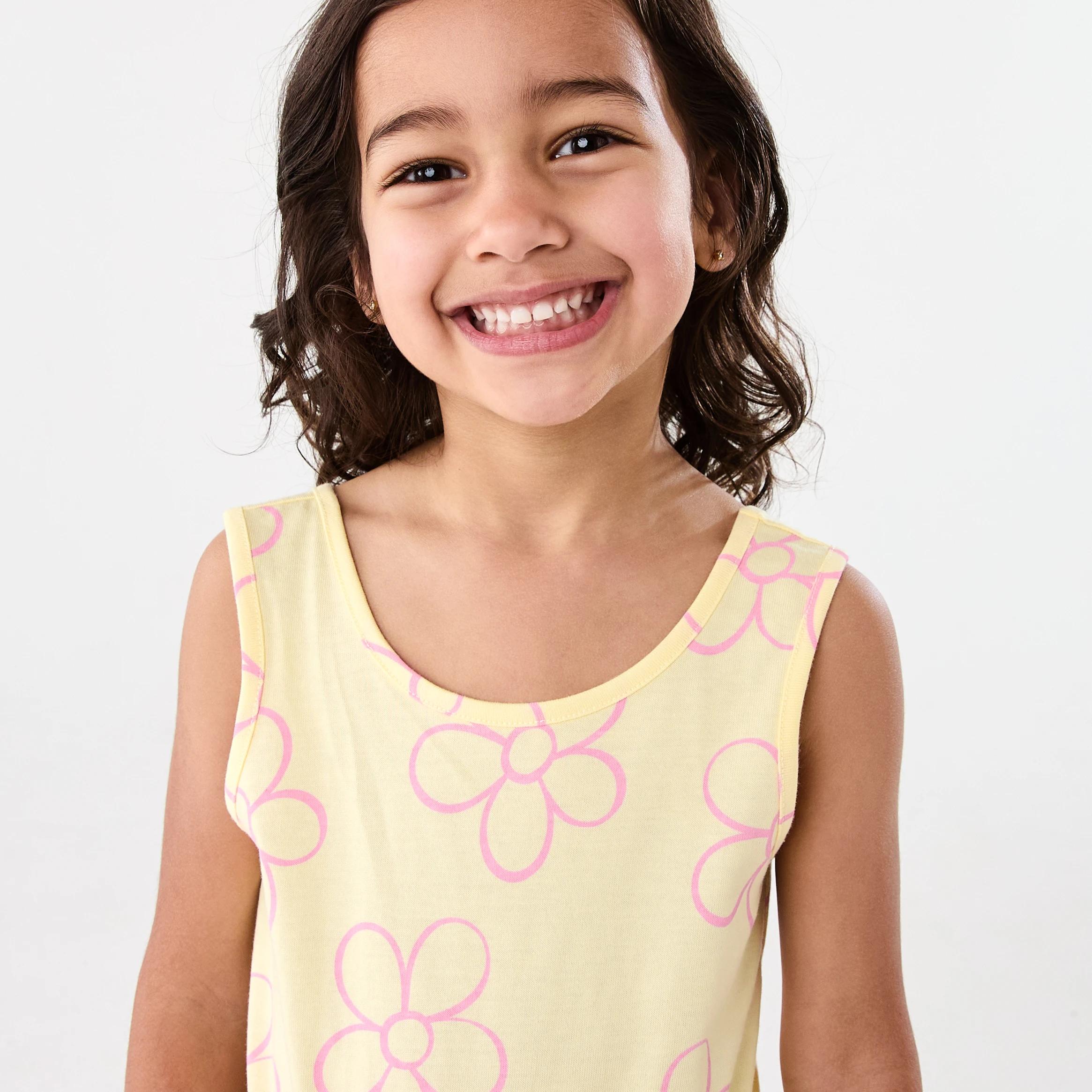 3 Printed Playsuit OUTLINED DAISY BUTTER CREAM, 3 of 8