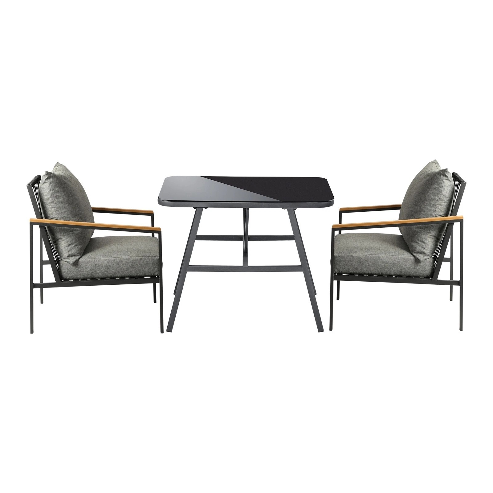 8 Livsip Outdoor Dining Set Table And Chairs Patio Furniture Garden Setting 3pcs
 - Multi, 8 of 10