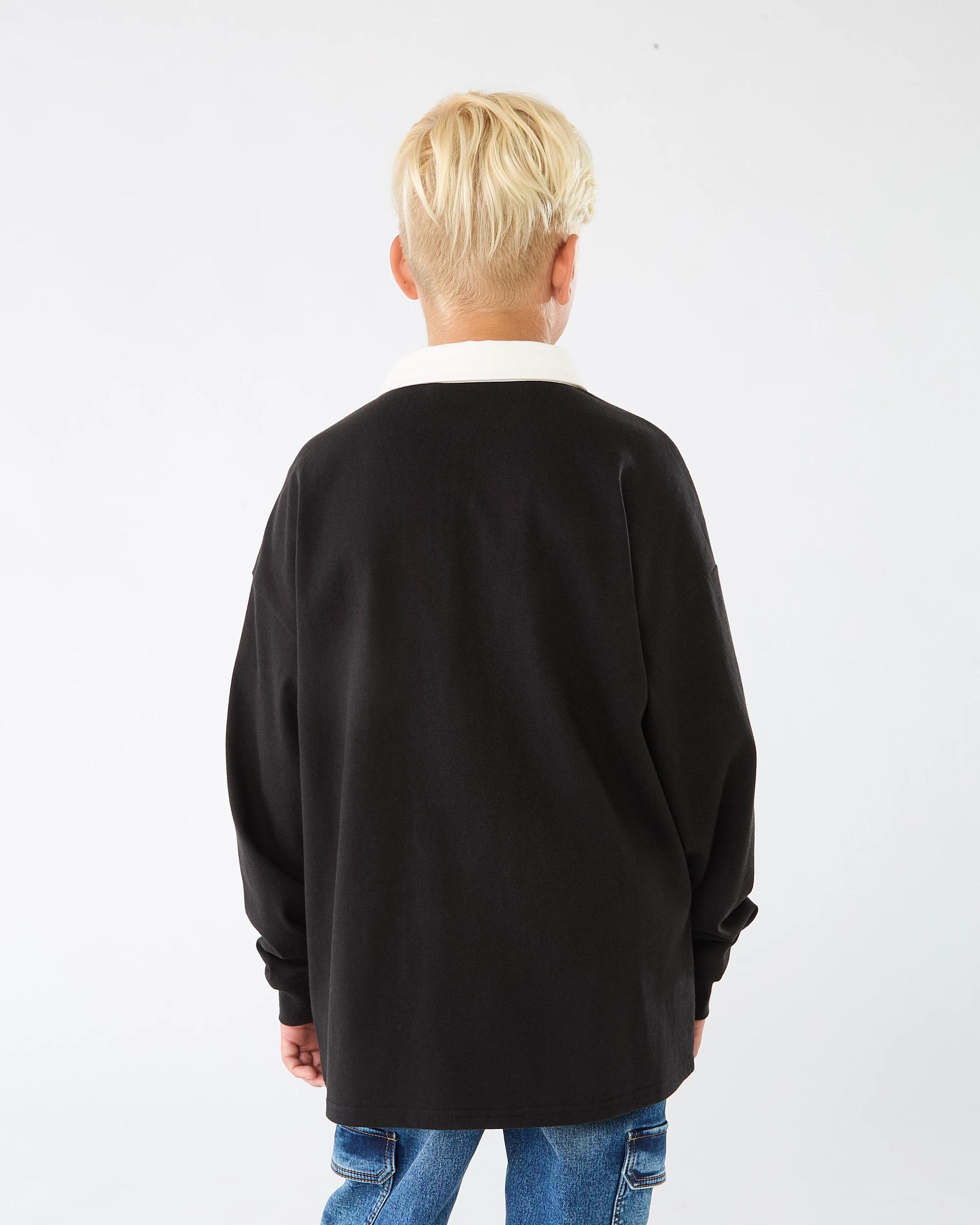 2 Oversized Rugby T-shirt Blk Varsit, 2 of 8