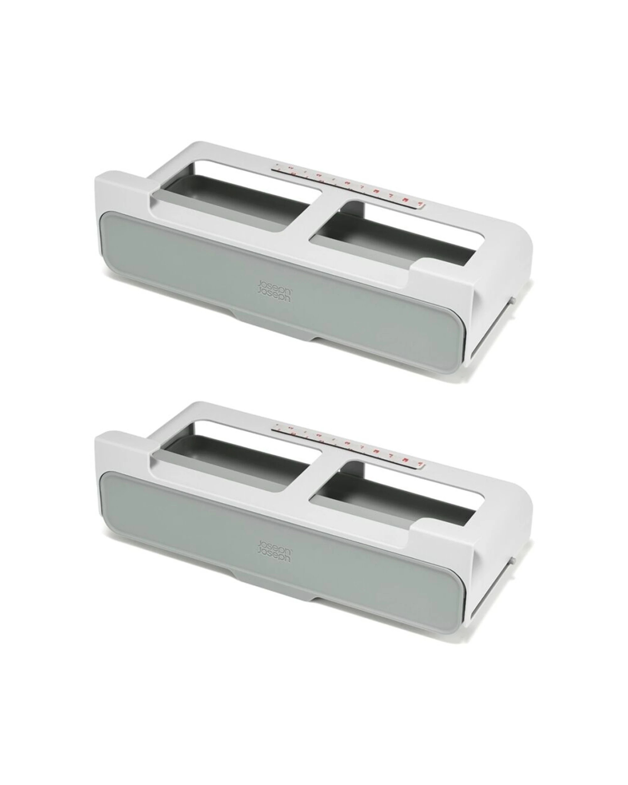 1 Joseph Joseph 2PK CupboardStore Under Shelf Spice Rack Kitchen Organiser Stone - Beige, 1 of 7