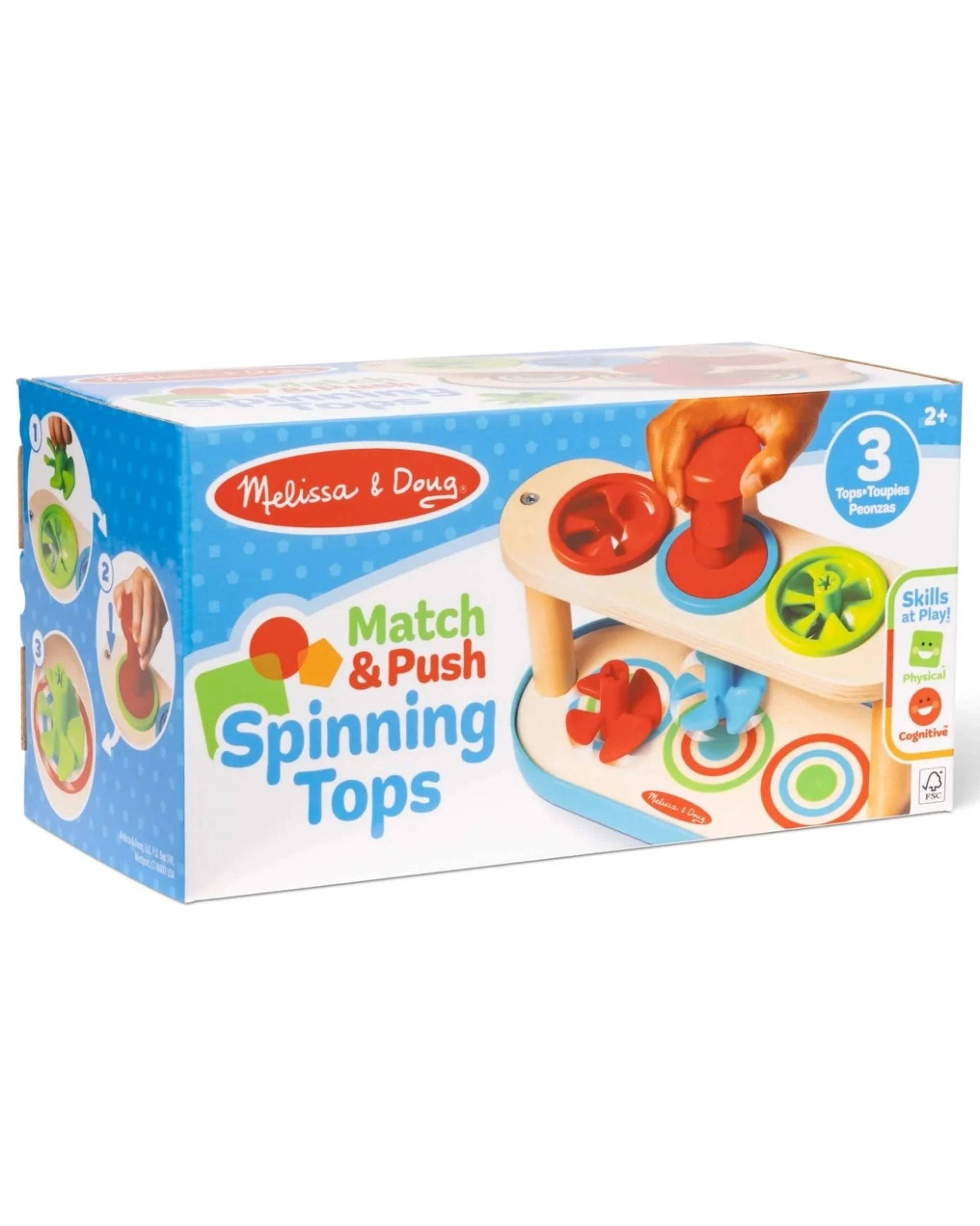 6 Melissa and Doug Match and Push Spinning Tops, 6 of 6