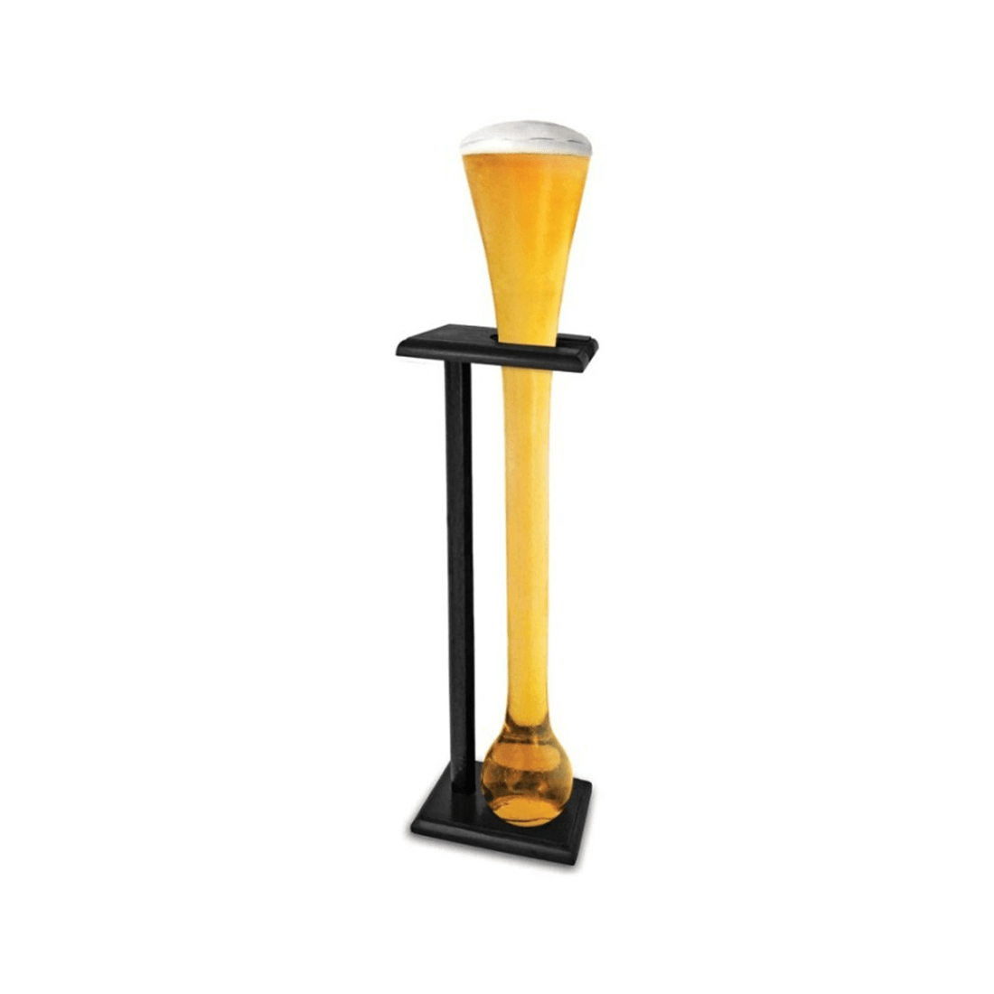 1 Yard Beer/alcohol Beverage Drinking Cone Novelty Glass/cup  W/timber Stand 2.75l
 - Clear, 1 of 3