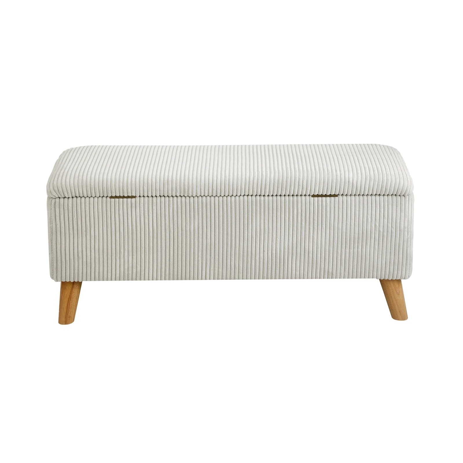 9 Oikiture Storage Ottoman Blanket Box Chest Toy Foot Stool Velvet
 - Beige, 9 of 10