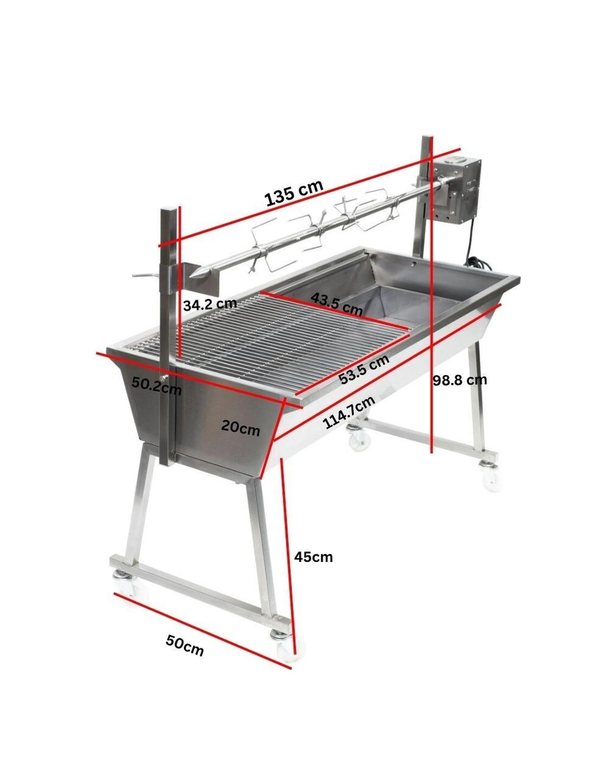 5 Flaming Coals The Master 1200 Stainless Steel Spit Roaster Pro Bundle, 5 of 10