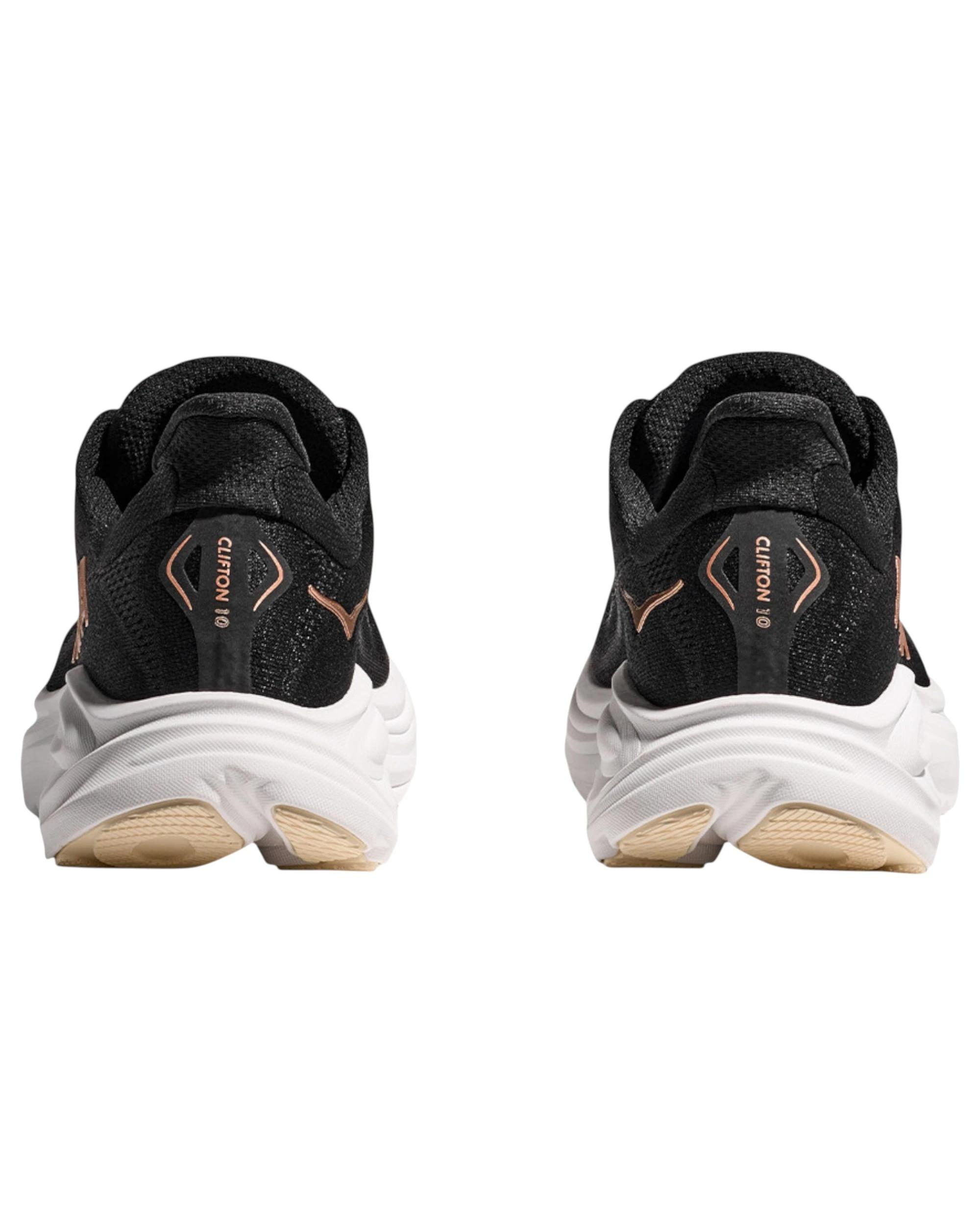 2 Hoka Womens Clifton 10 Athletic Running Shoes BLACK/ROSE GOLD, 2 of 8