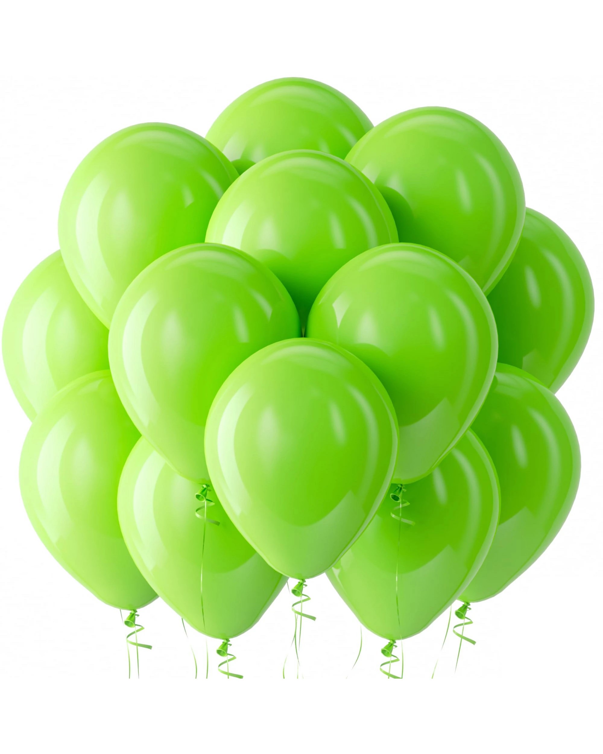 1 BR Costumes 12pk Green Rubber Ballons for  & more (30cm), 1 of 1