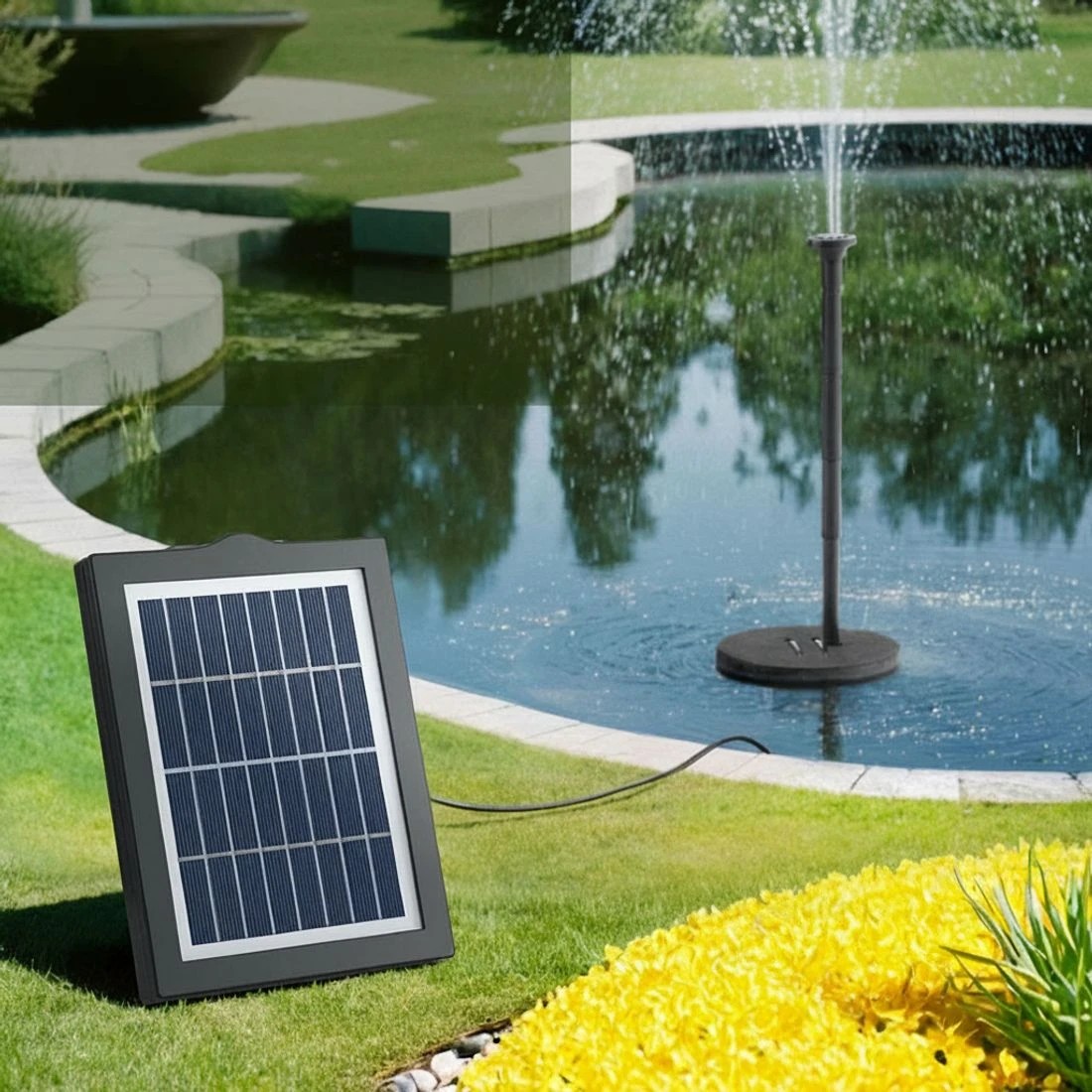 5 Gardeon Solar Pond Pump Water Fountain Submersible Floating Bird Bath 190L/H - Black, 5 of 6