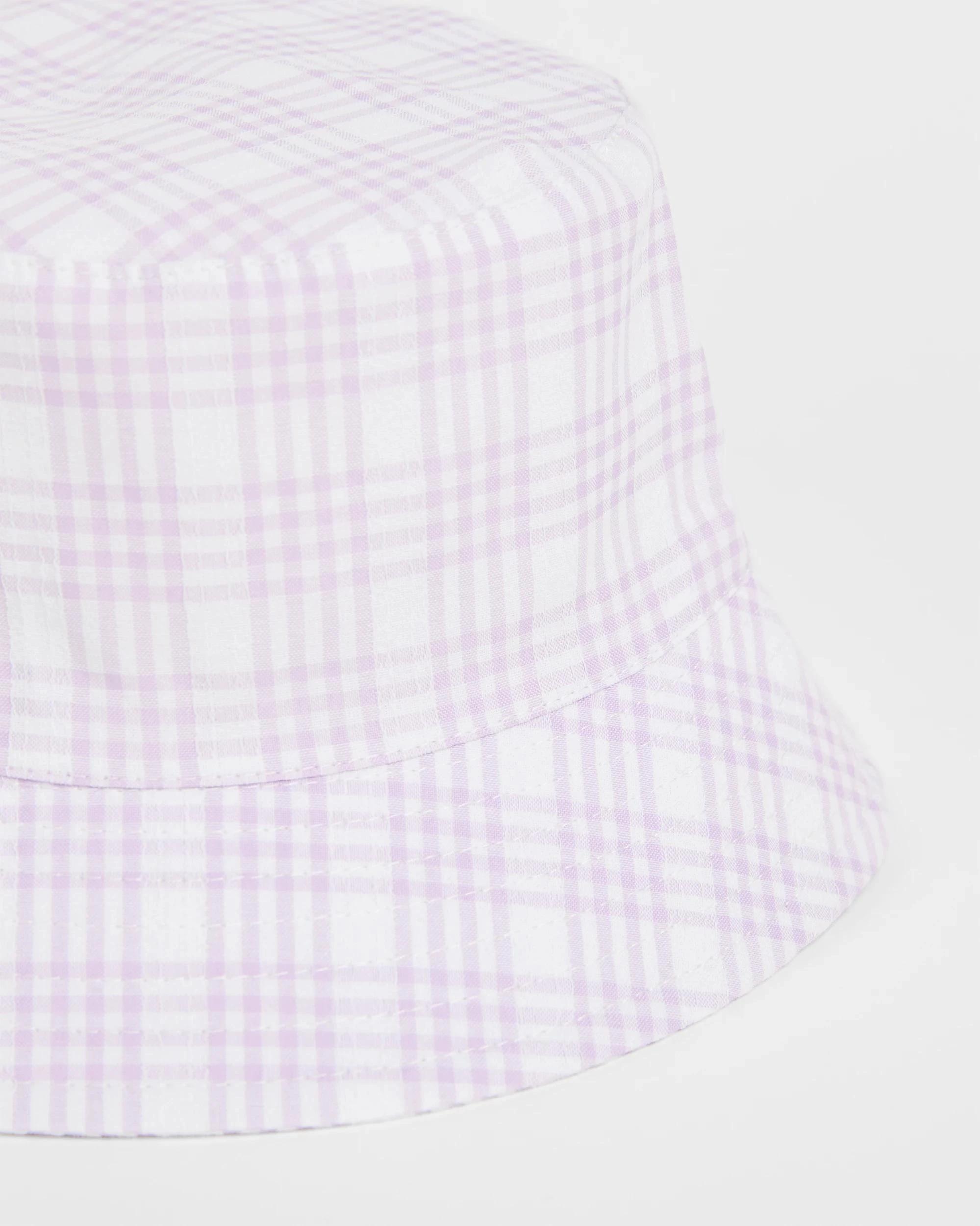 2 Target Kids Gingham Seersucker Bucket Hat LILAC, 2 of 2