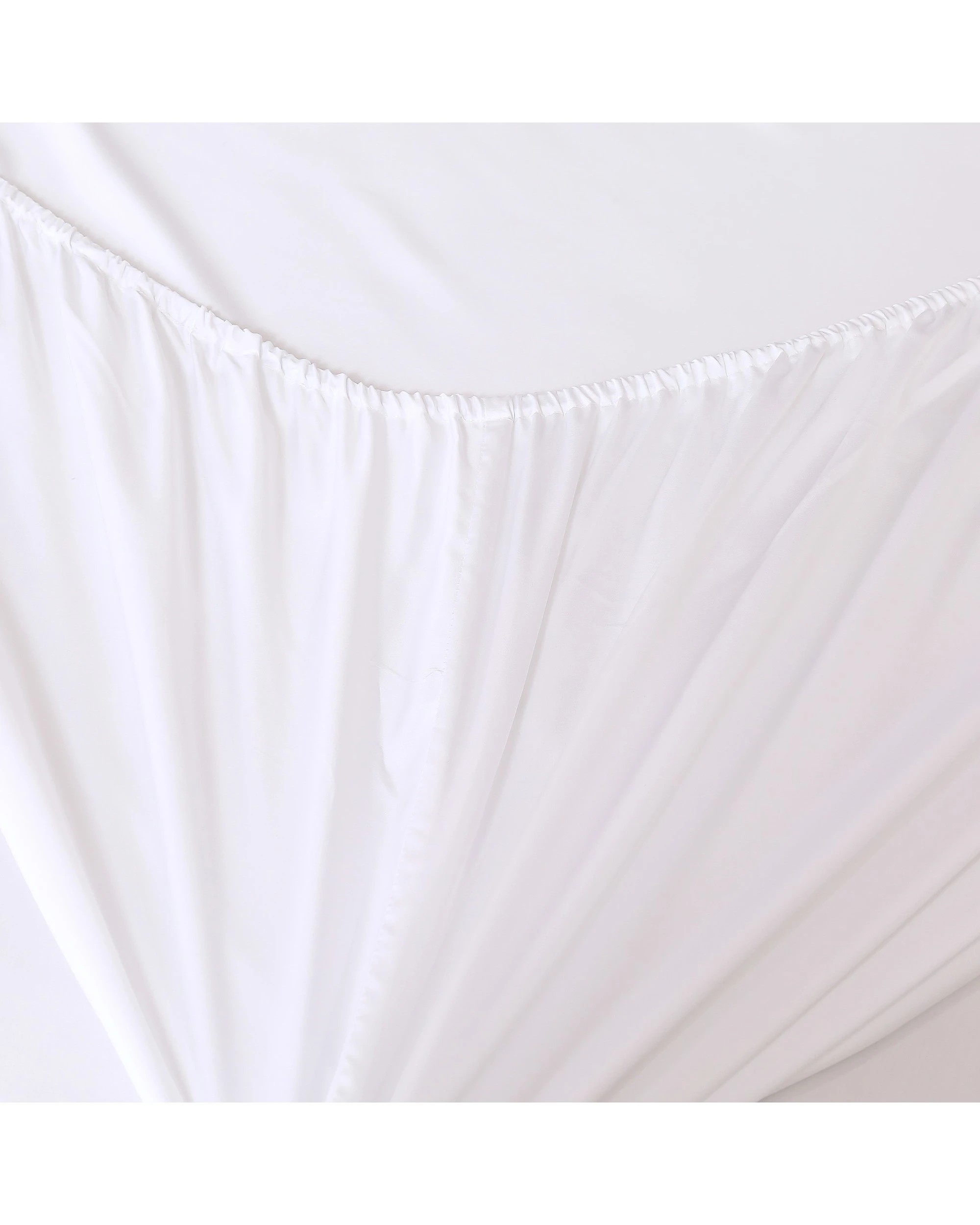 6 Natural Home 400TC 100% Bamboo Sateen Sheet Set - Super King Bed - White, 6 of 6