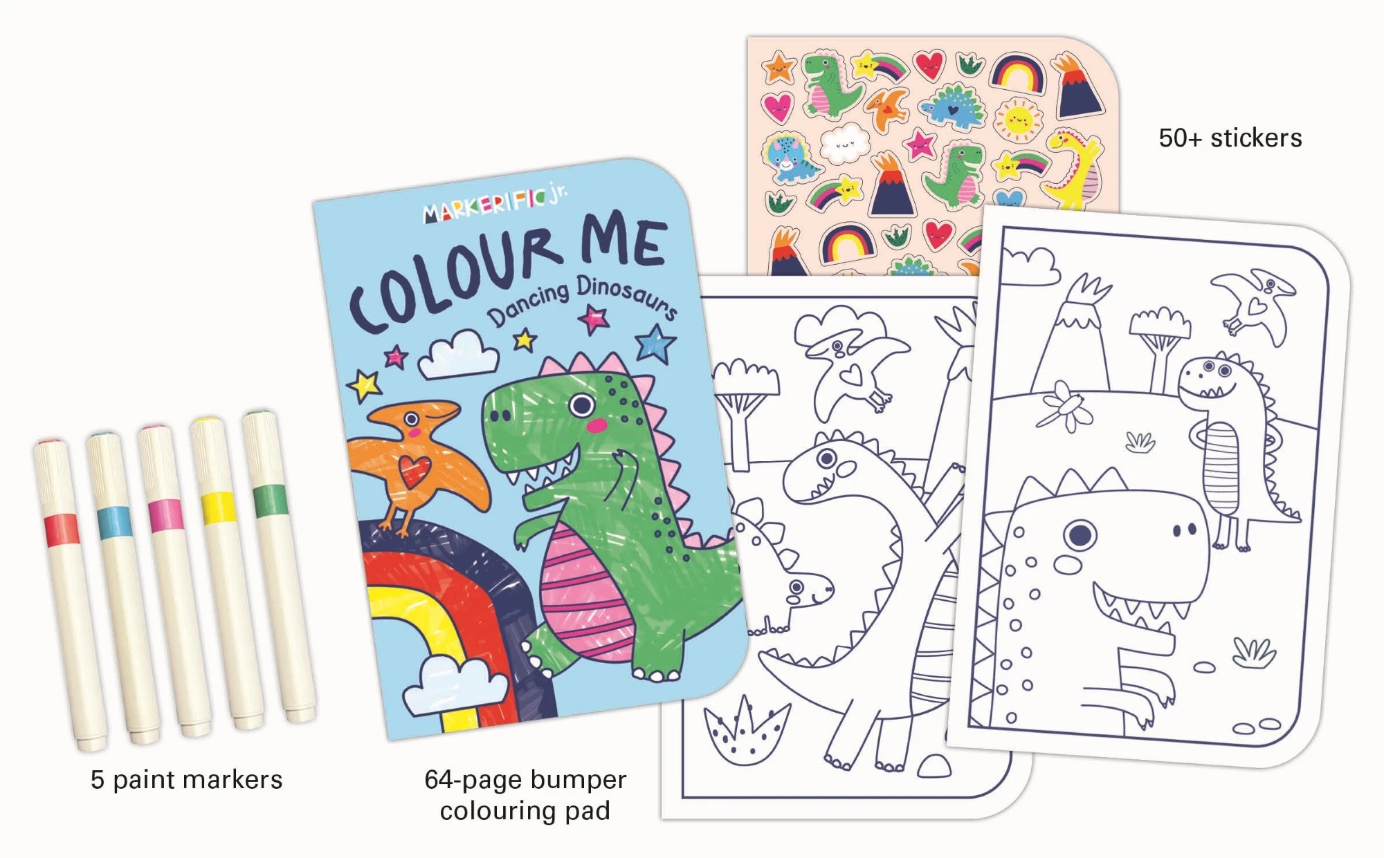 2 Markerific Jr. Dancing Dinosaurs Colour Me Carry Case - Book, 2 of 2