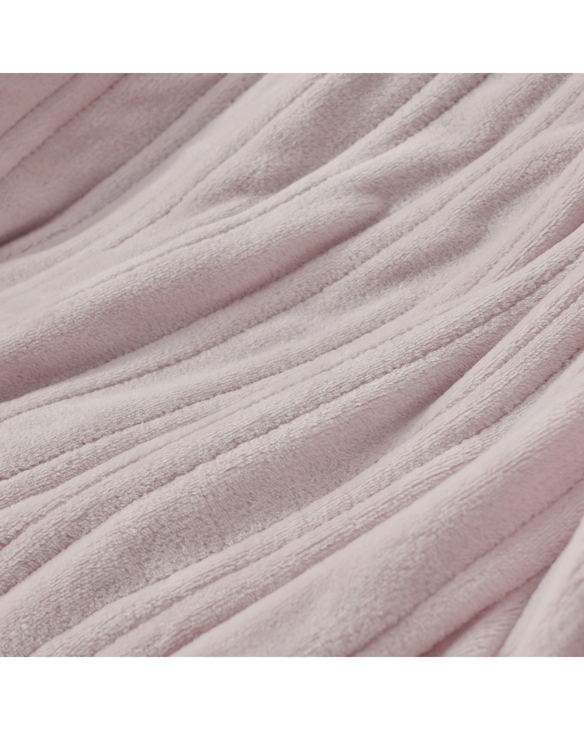 5 Dreamaker Basketweave Faux Fur Heated Throw 130x160cm - Blush Pink, 5 of 10