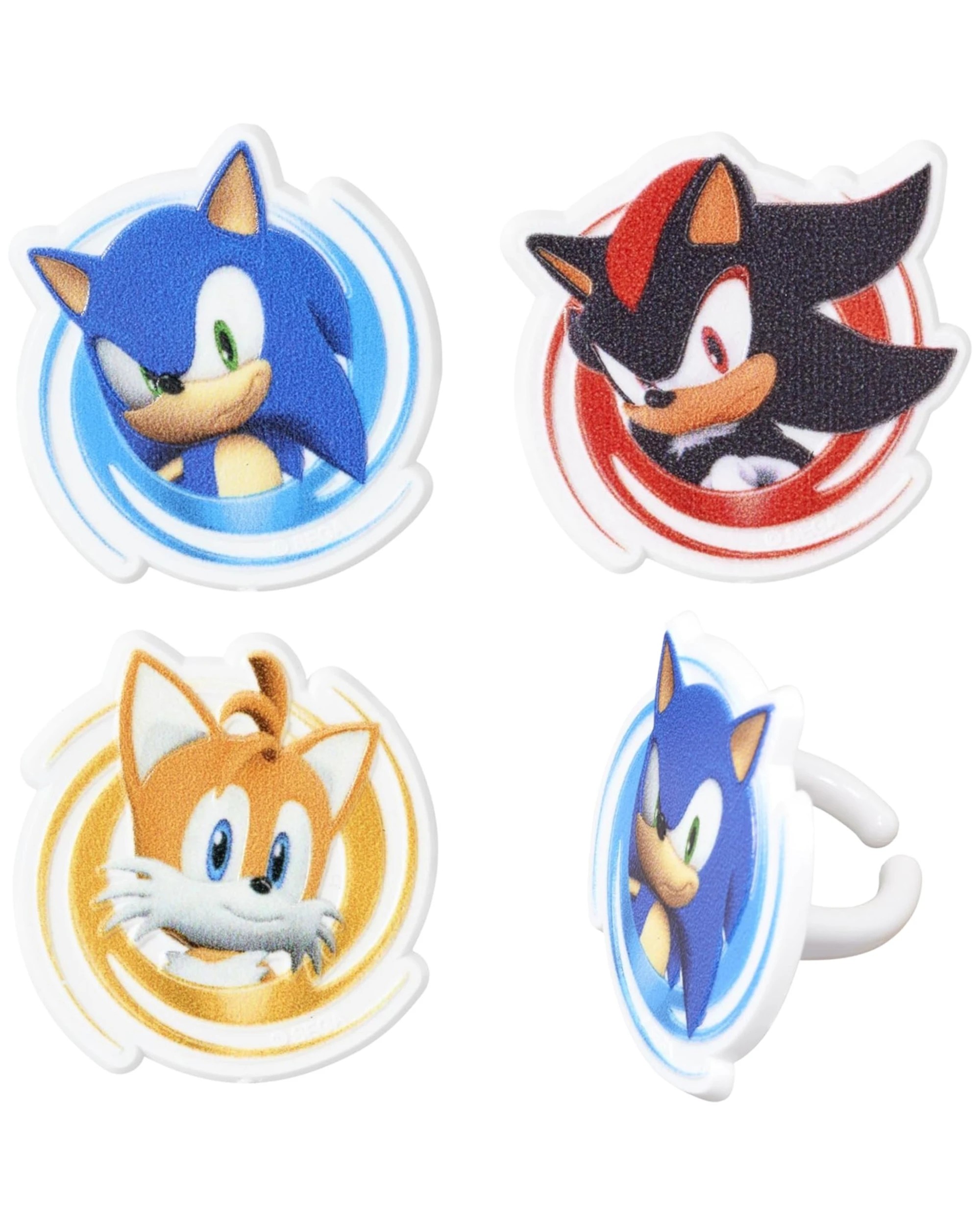 3 Sonic The Hedgehog Sonic The Hedgehog Cupcake Rings Pack of 12, 3 of 3
