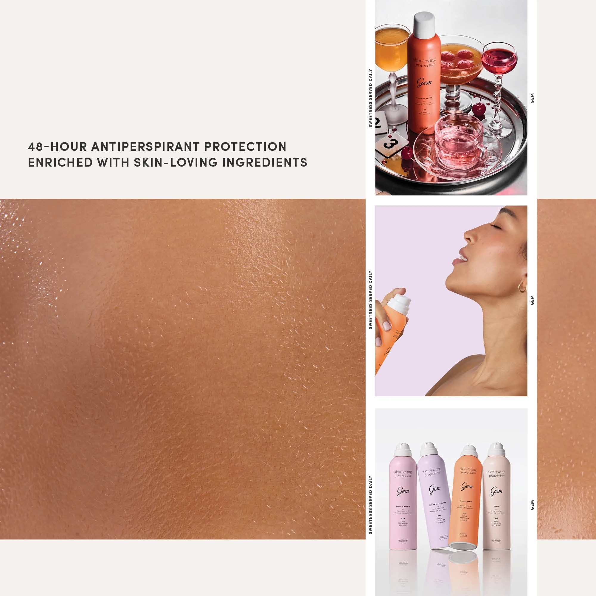 4 Gem Summer Spritz Skin-Loving Deodorant 207ml - Hyaluronic Acid, Vitamin E and Shea Butter, 4 of 6