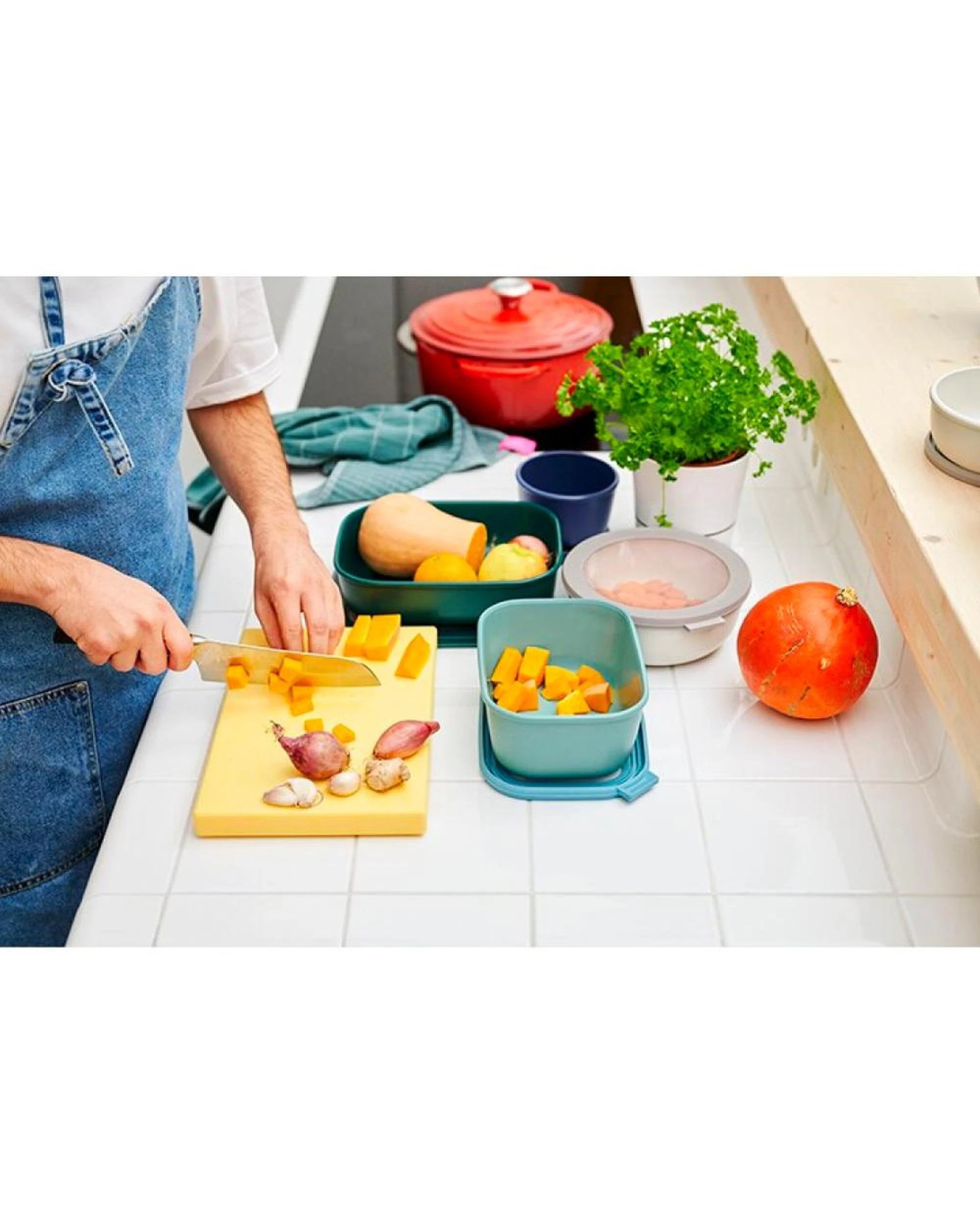 5 Mepal Cirqula Rectangular Multi Bowl Small 3 Piece Set Storage, 5 of 7