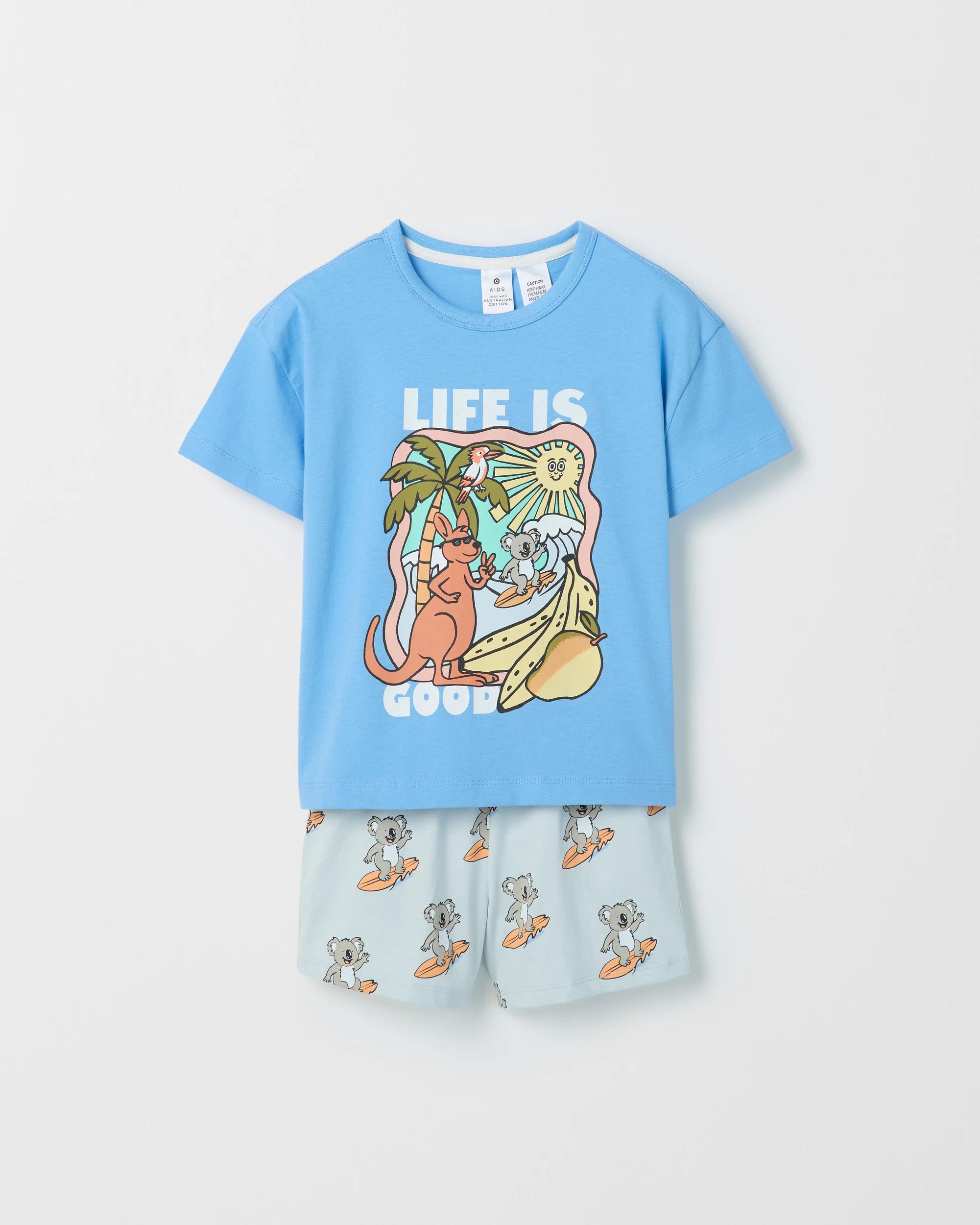 6 Target Kids Australian Cotton Younger Boys Oversized Jersey Pyjama Set AUSTRALIA BLUE, 6 of 8