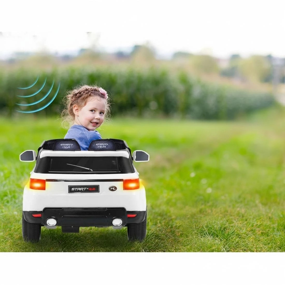 7 Rigo Kids Electric Ride On Car SUV Cars Remote 12V - White, 7 of 8