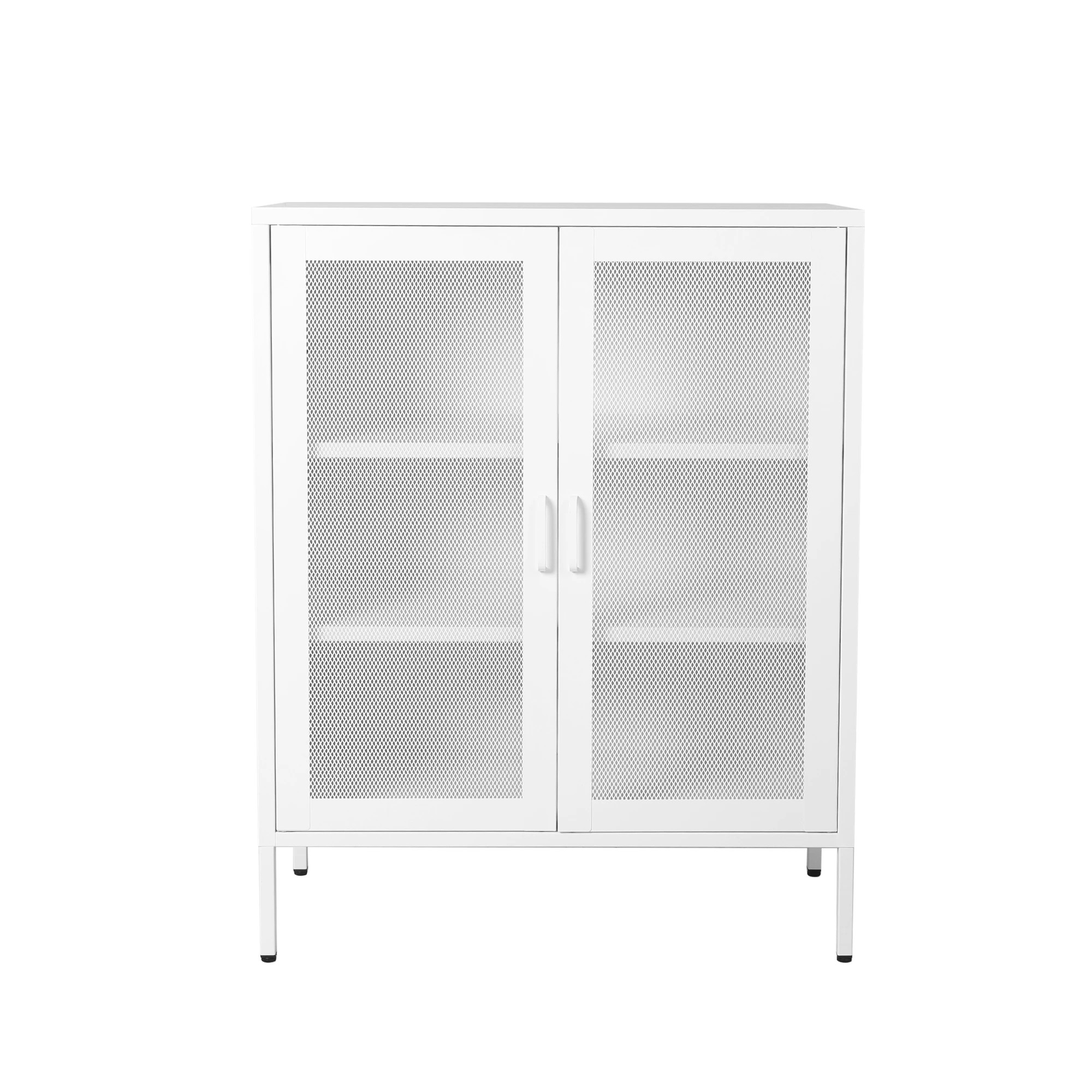 2 Levede Storage Cabinet Steel Kitchen Cupboard Metal Bookcase Filing Office White, 2 of 7