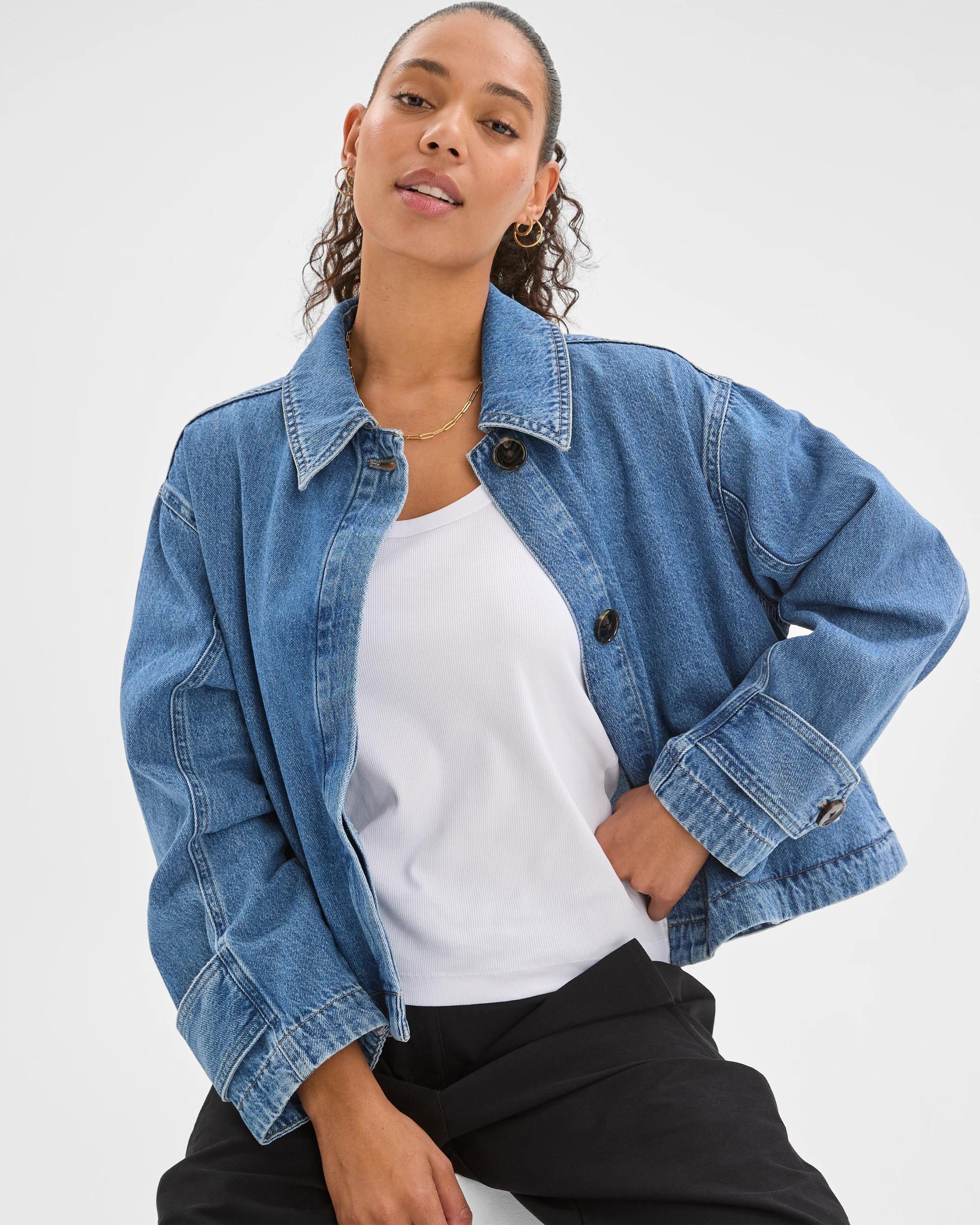 4 Target Denim Shacket MID WORN, 4 of 8